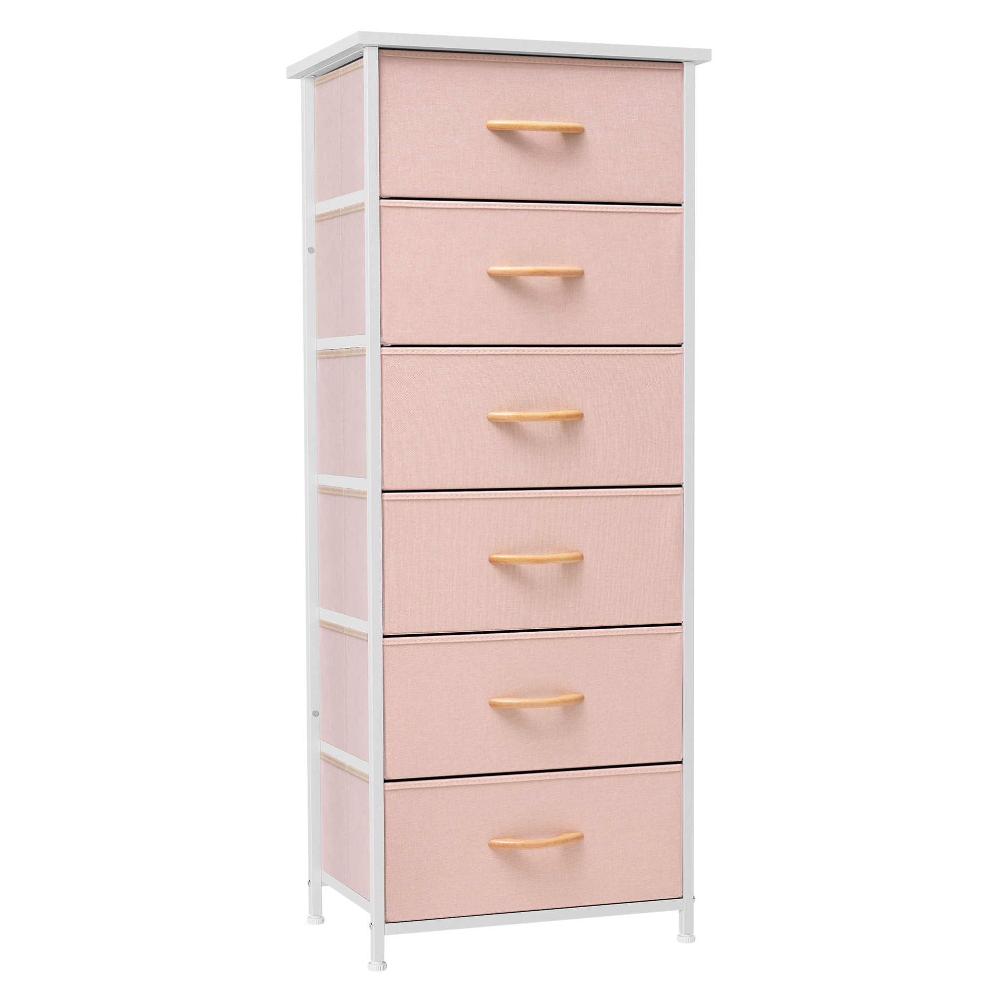 CloudFly CL-HD013PNK Dresser storage tower Pink 6 -Drawer Standard dresser