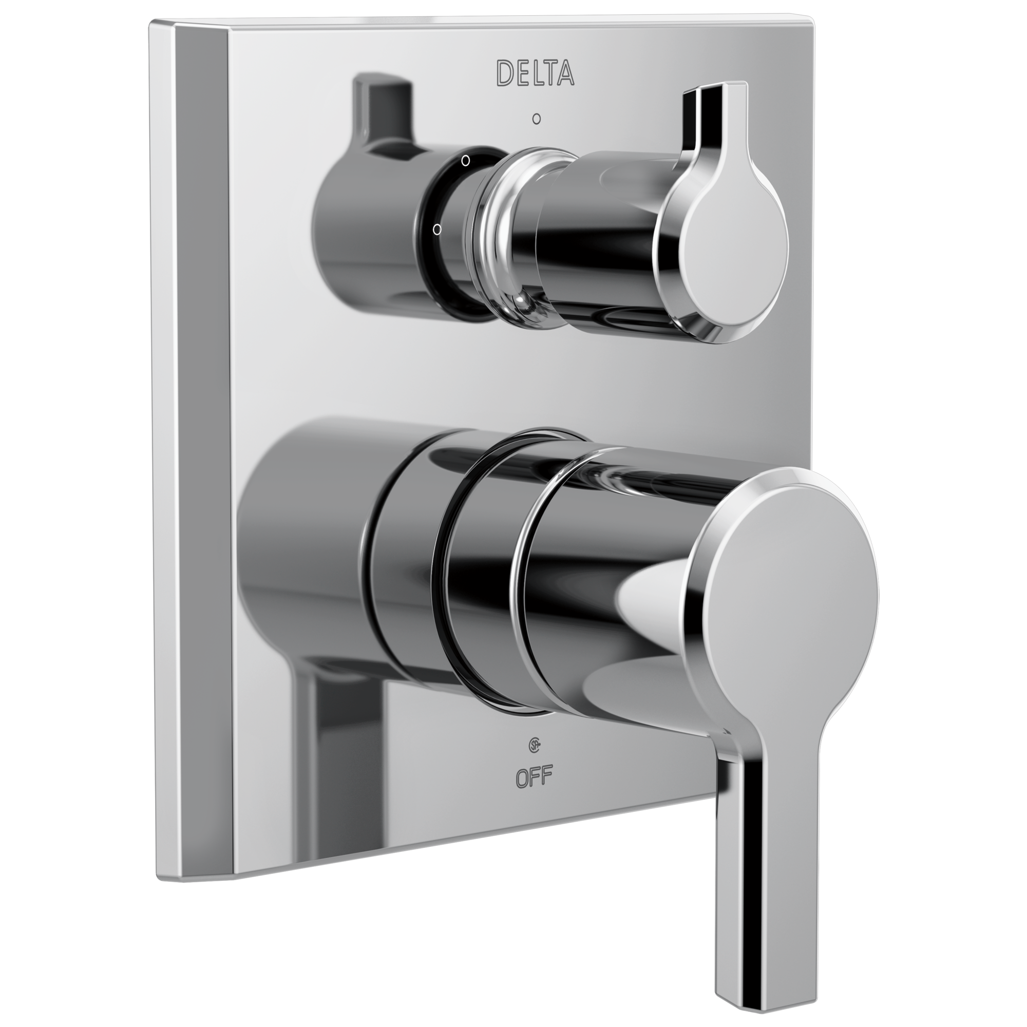 Delta T24899-PR Pivotal Lumicoat Chrome 2.75-Inches Universal Bathtub/Shower Diverter 0.5-Inches -ID