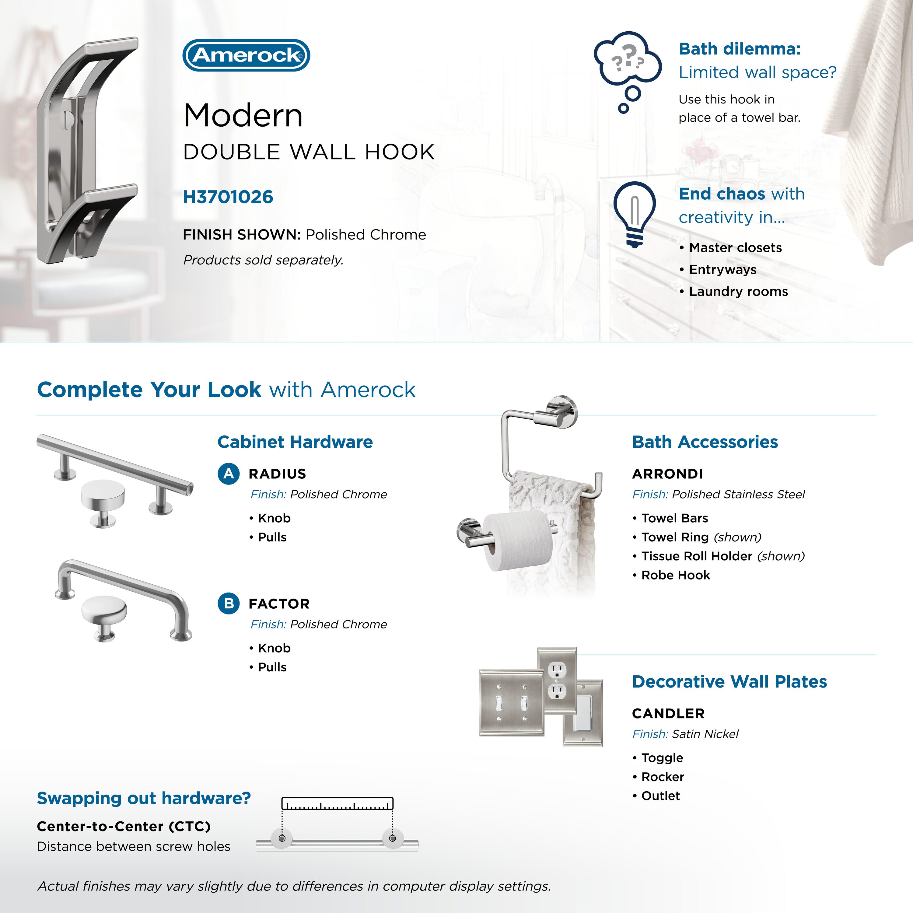 Amerock H3701026 Decorative-Wall-Hooks - View #6