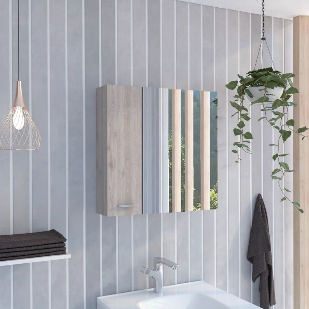 Huluwat - 4-Shelf Bathroom Medicine Cabinet with Mirror