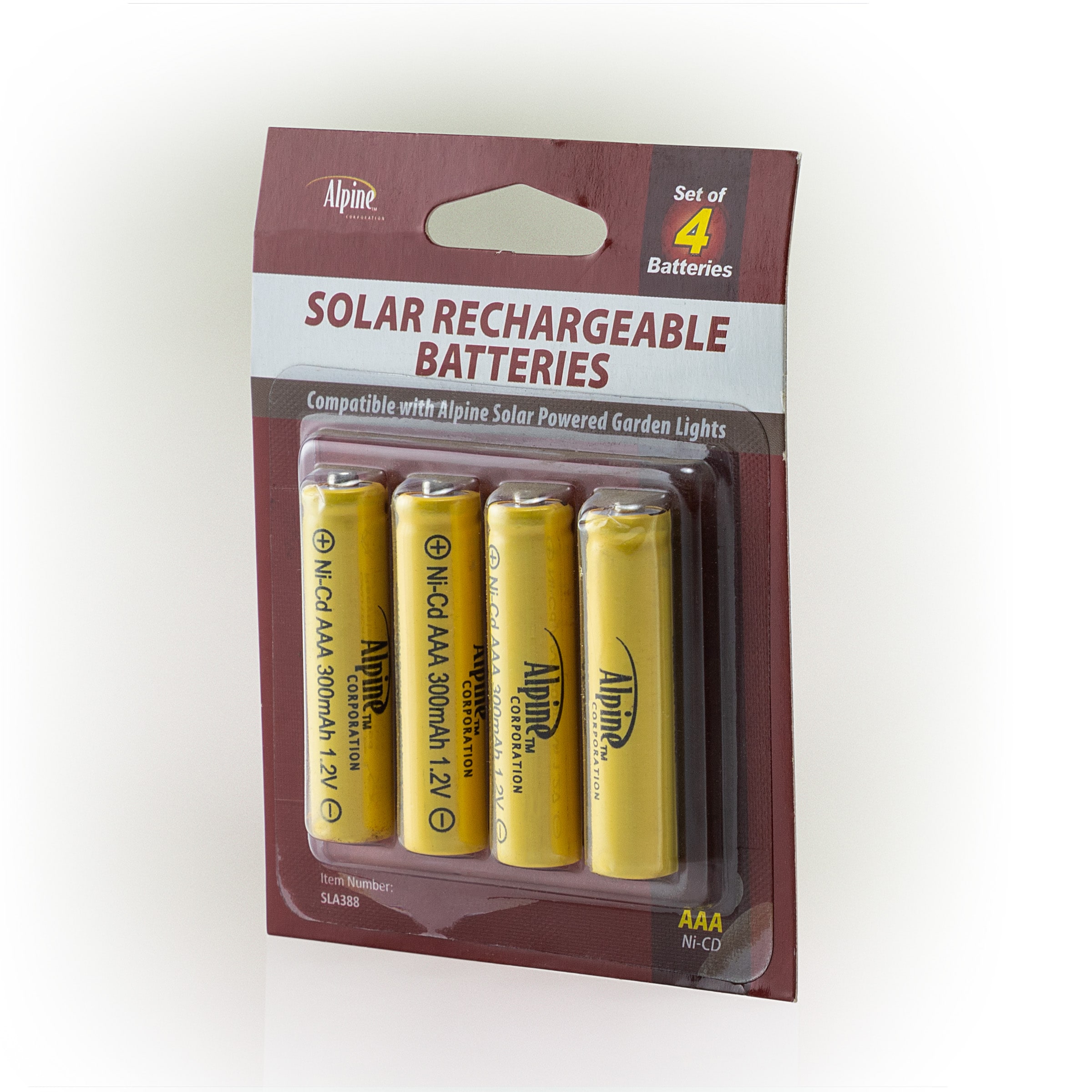 Alpine Corporation Ni-CD Replacements for Solar Powered Garden Lights  Rechargeable Nickel Cadmium (Nicd) AAA Batteries (4-Pack) in the AAA  Batteries department at