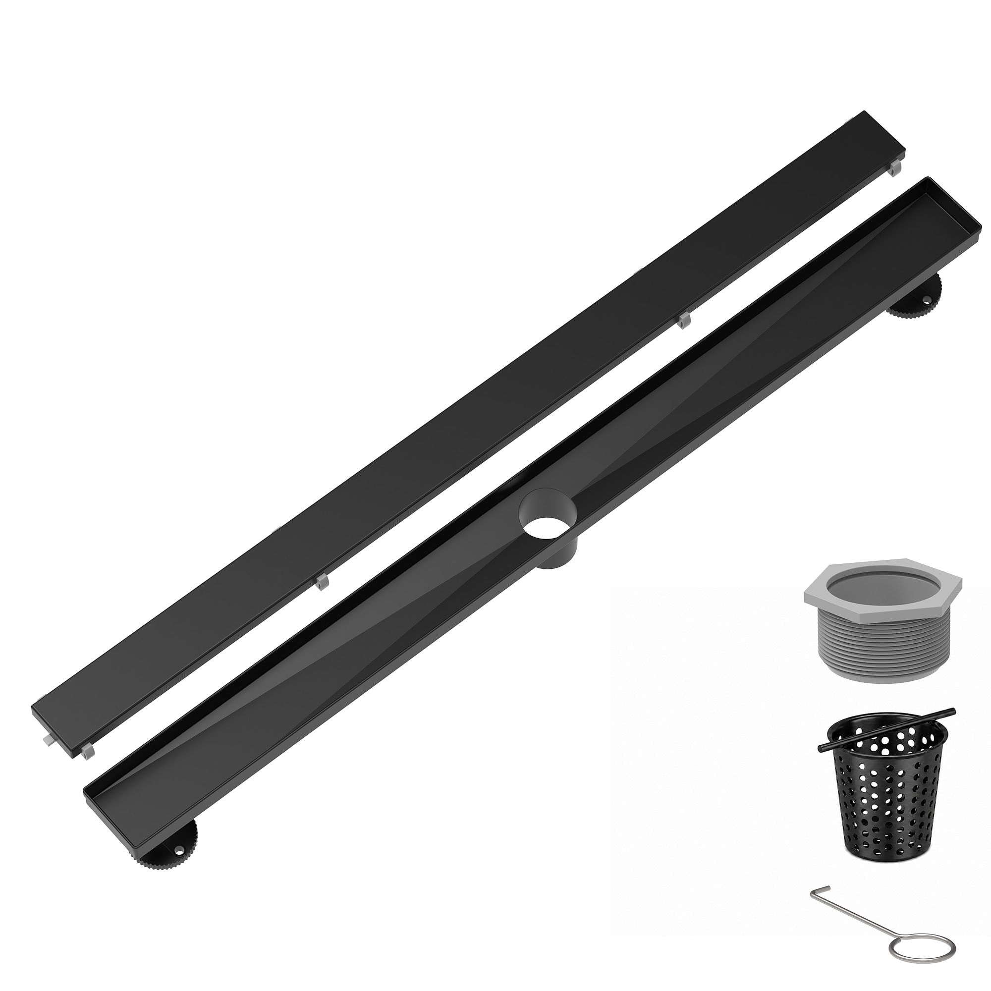 BWE - 2-in-1 Tile Dualmount 36" Shower drain MB with Flange