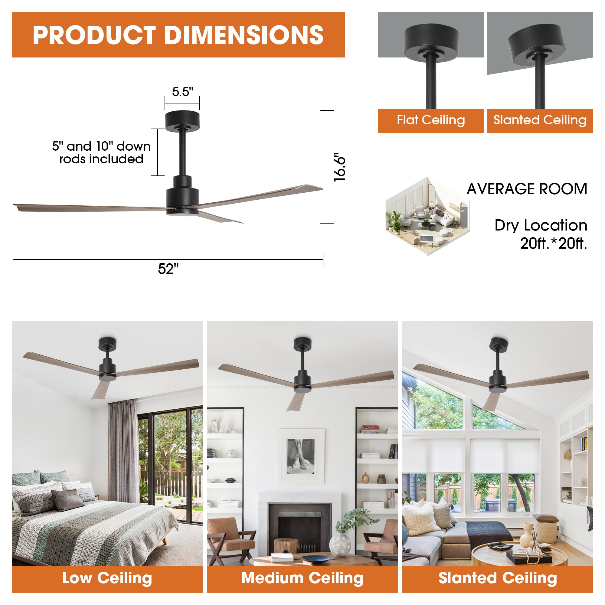 Parrot Uncle F6364WD110V Ceiling-Fans - View #8