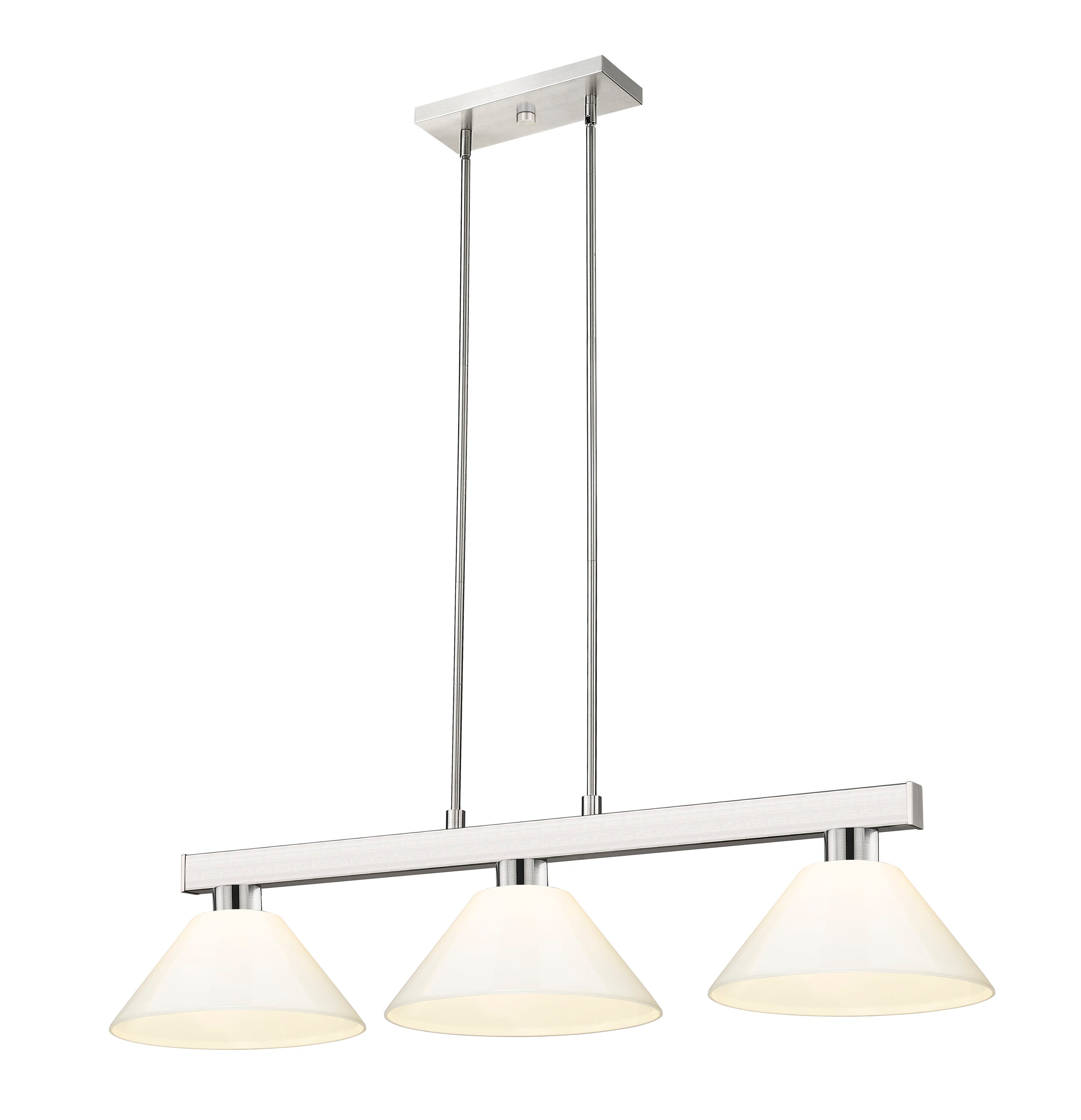 Z-Lite 152BN-PWH Cobalt Brushed Nickel Incandescent Medium base (E-26) Pool Table Lighting