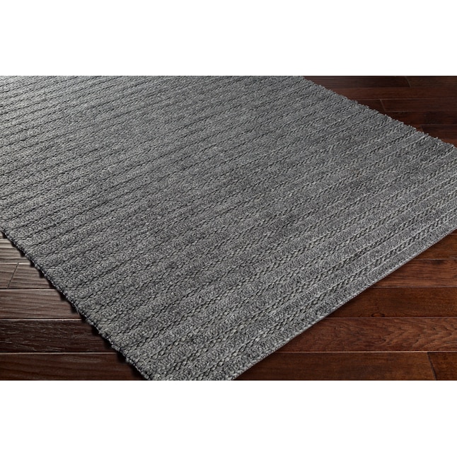 Surya Kindred 5 X 8 Wool Charcoal Indoor Solid Farmhouse/Cottage Area ...