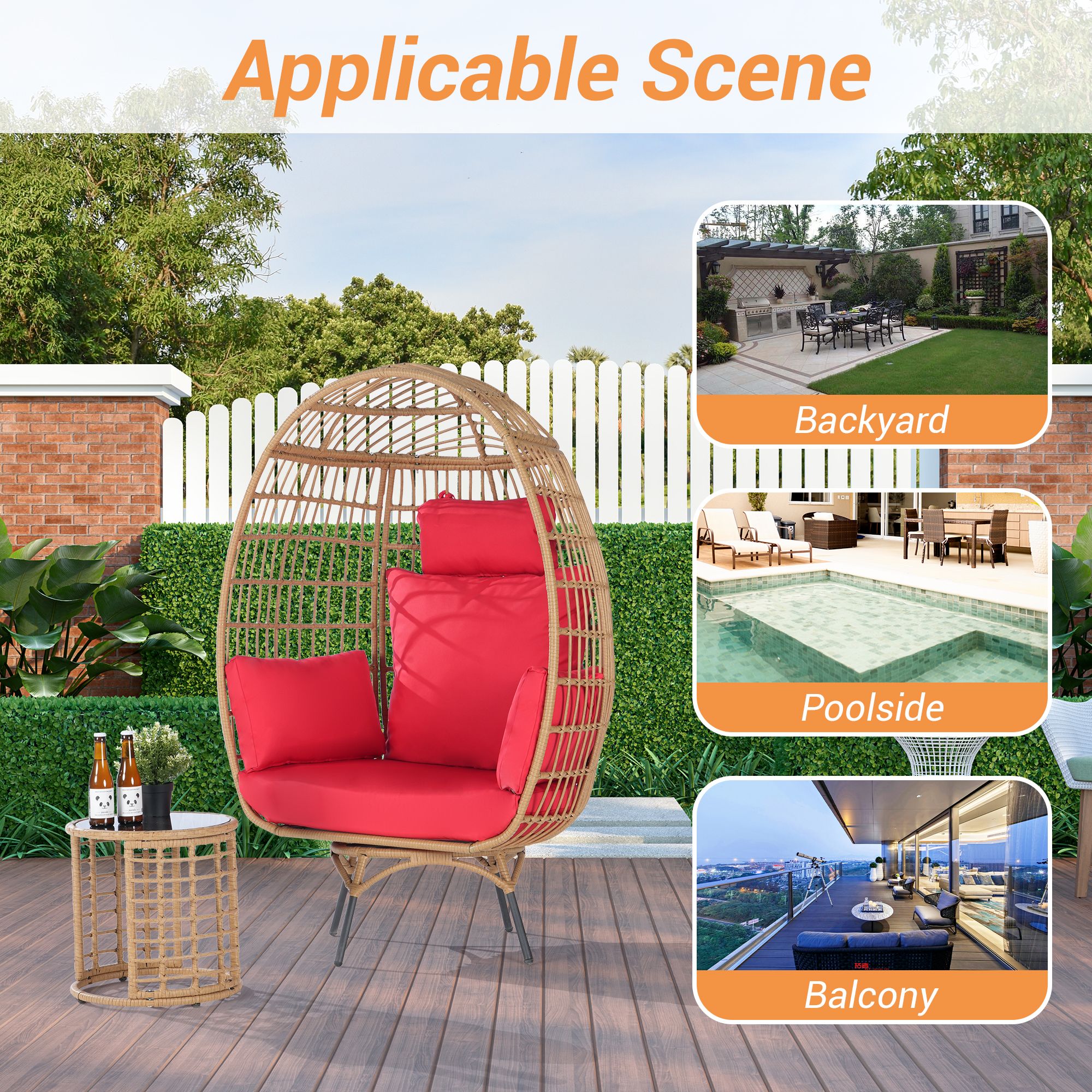 SANSTAR L-RJDC57RD-AC Patio-Conversation-Sets - View #6