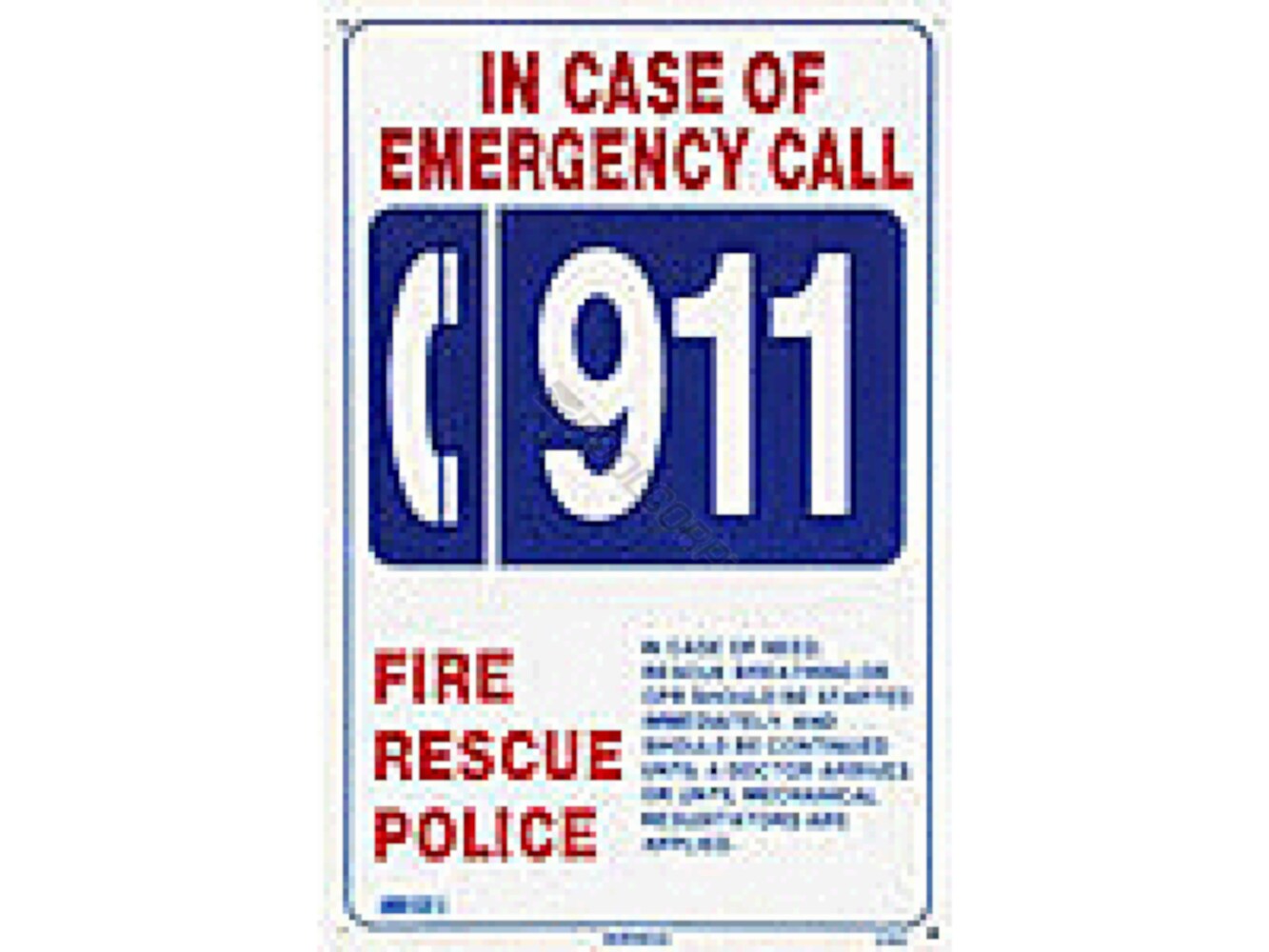 PoolStyle 915214 36-in x 24-in Heavy duty plastic Information display Sign