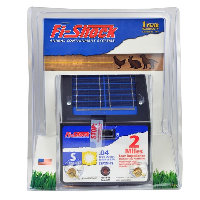 Fi Shock 2 Mile Solar Electric Fence, Solar Powered Electric Fence Charger For Garden