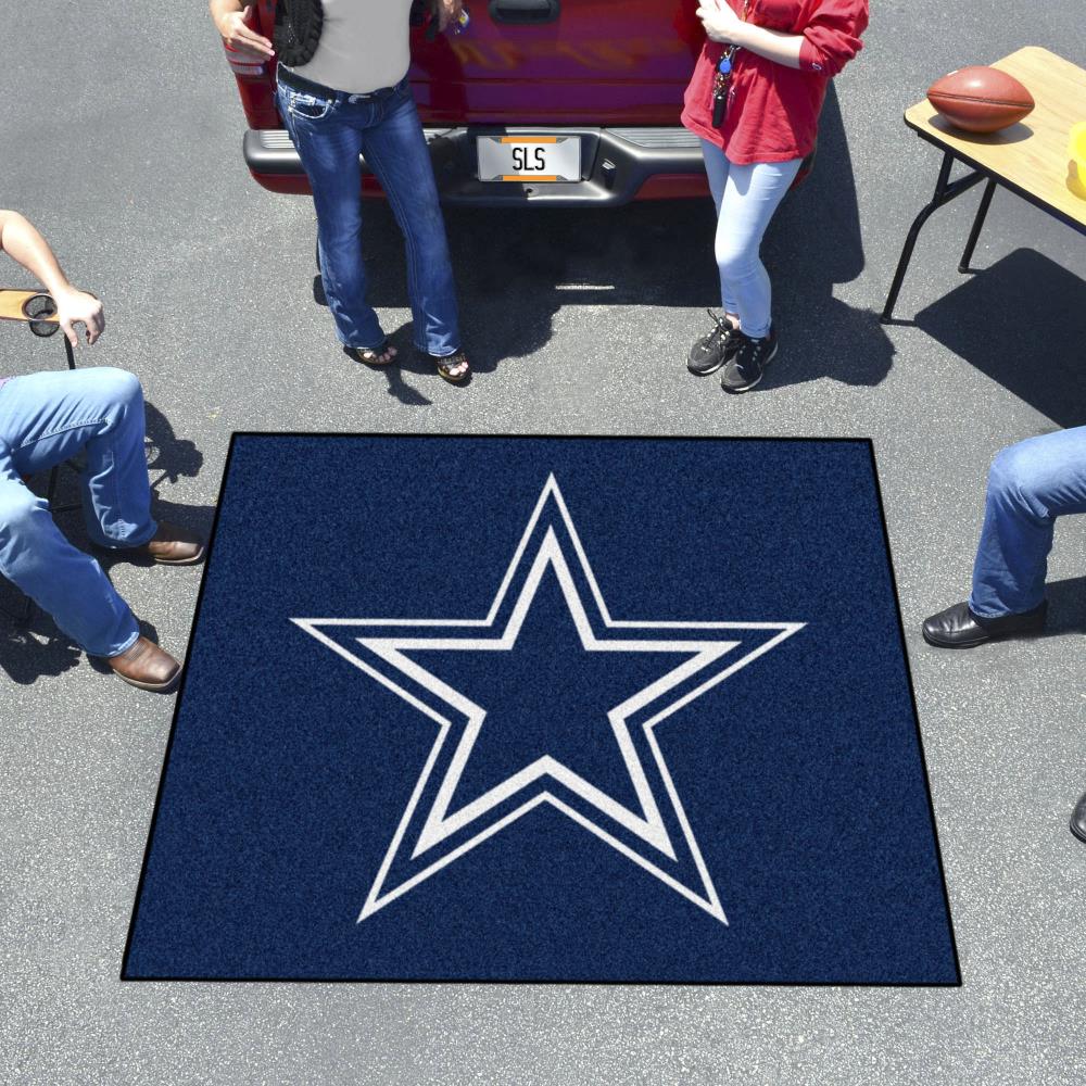 FANMATS NFL Tailgater Mat 5 x 6 Navy Indoor Solid Area Rug in the Rugs  department at