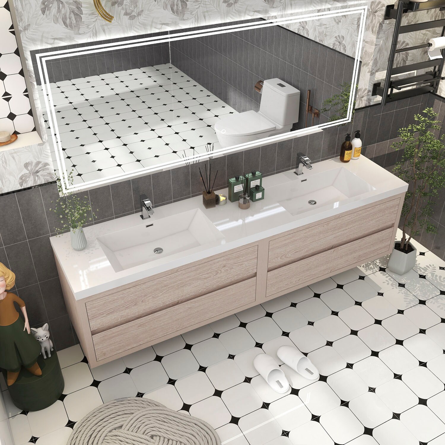 BV Better Vanity LOUIS84D-PW Bath-Vanity-Combo - View #5