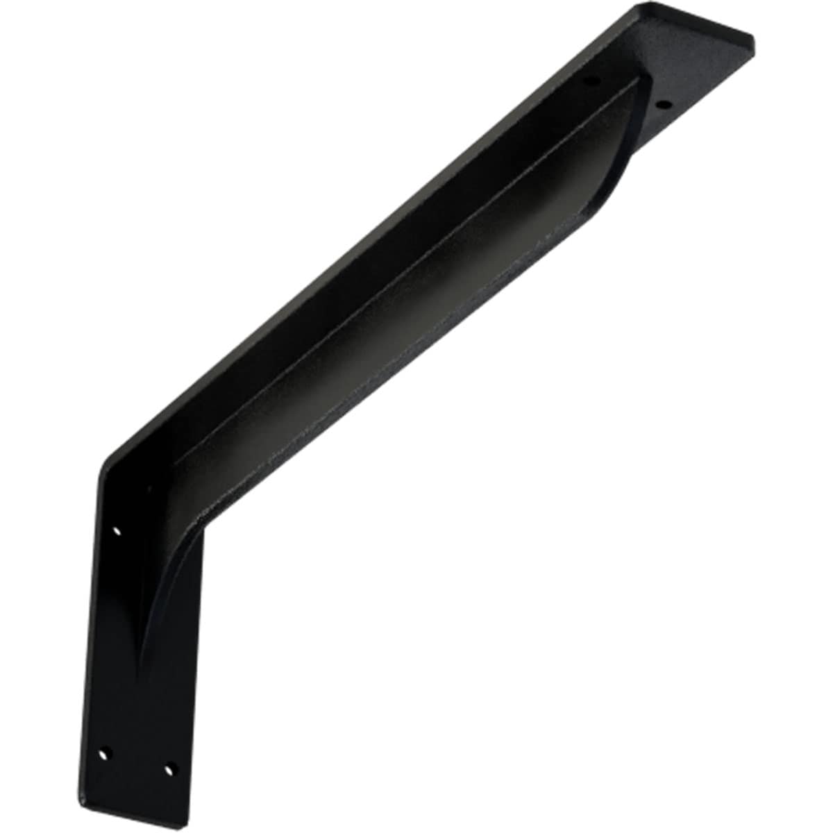 Powder Coated Black Steel Shelf Bracket 18"