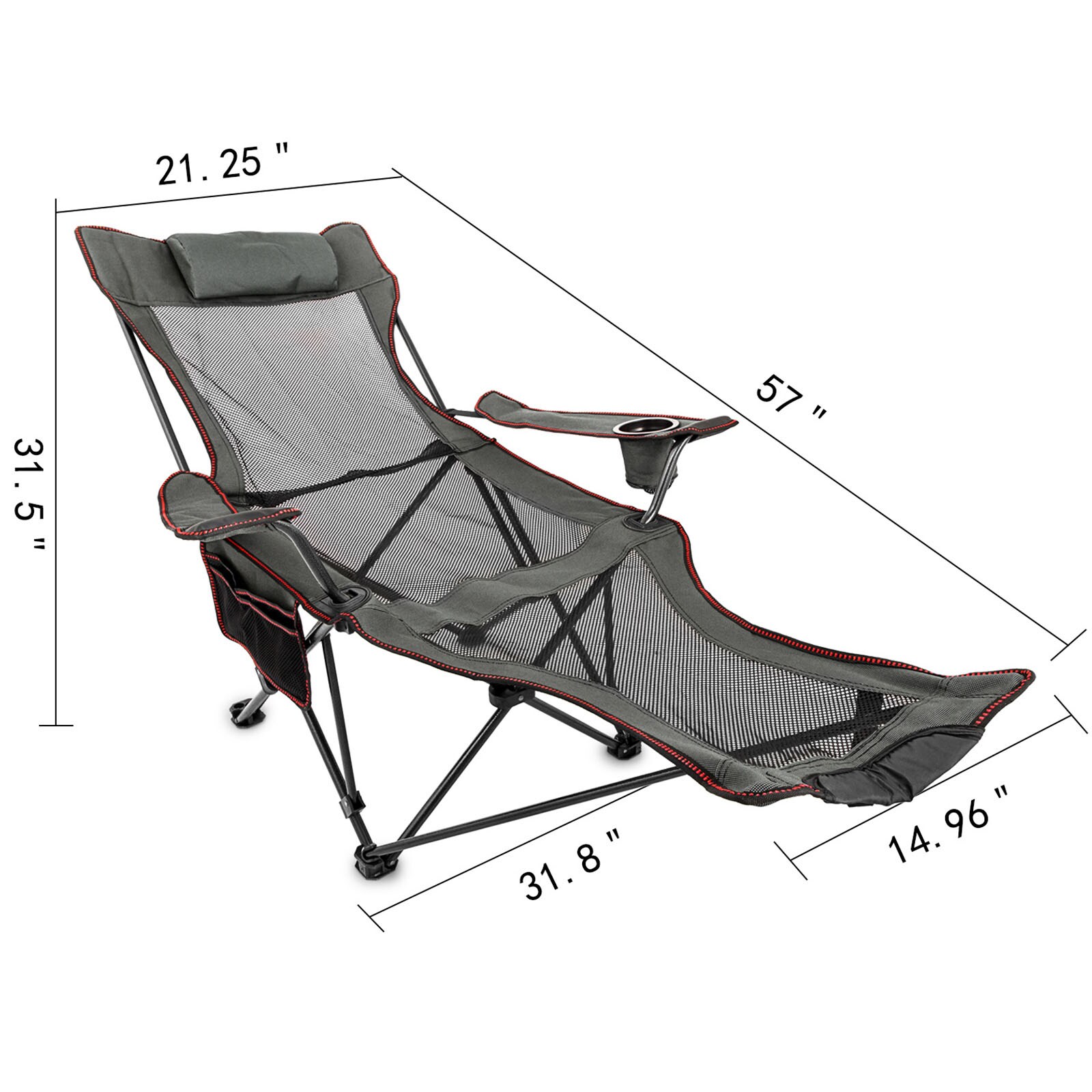 VEVOR XXTYZDGRAY0000001V0 Beach-Camping-Chairs - View #8