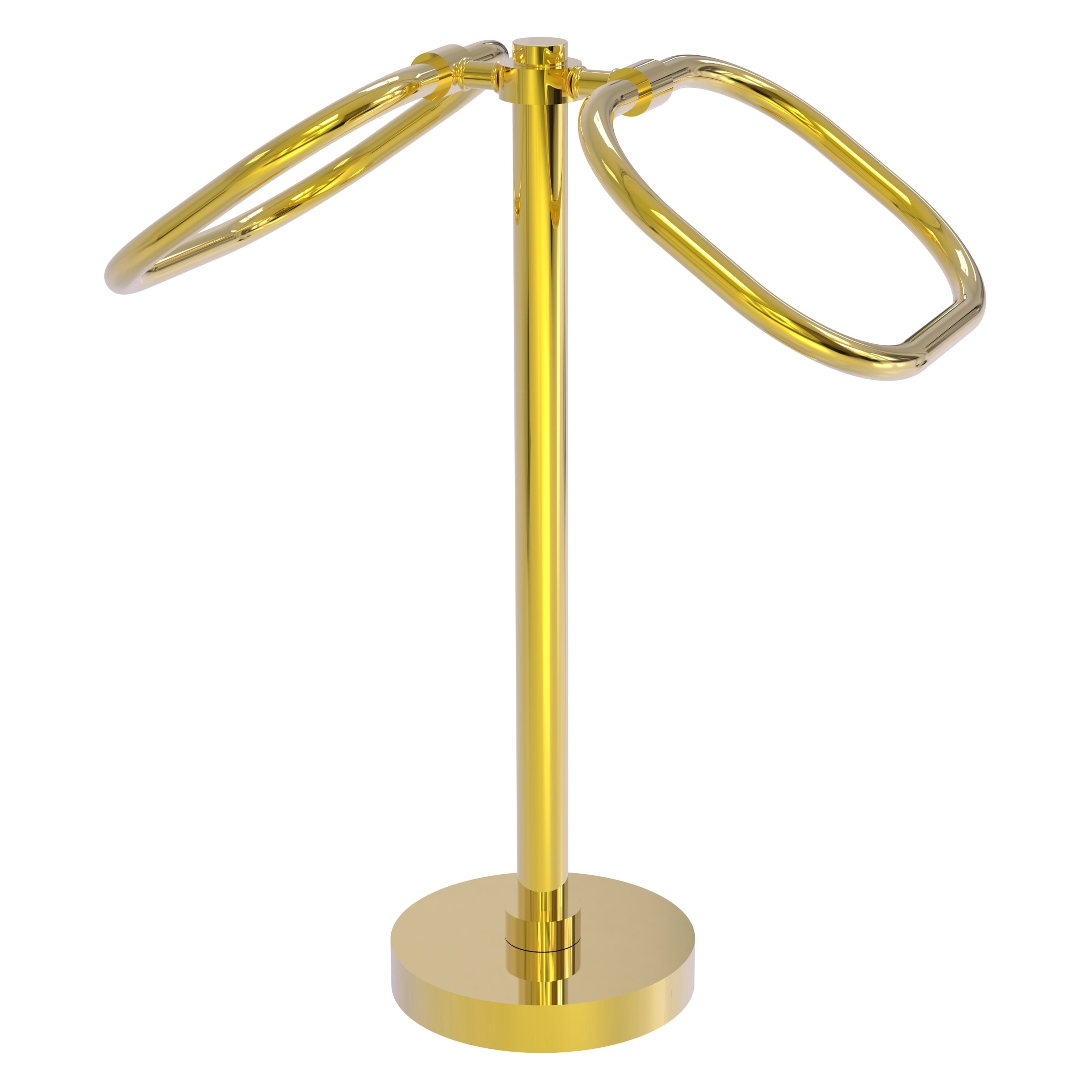 Allied Brass TB-20-PB Polished Brass Freestanding countertop Double Towel Ring