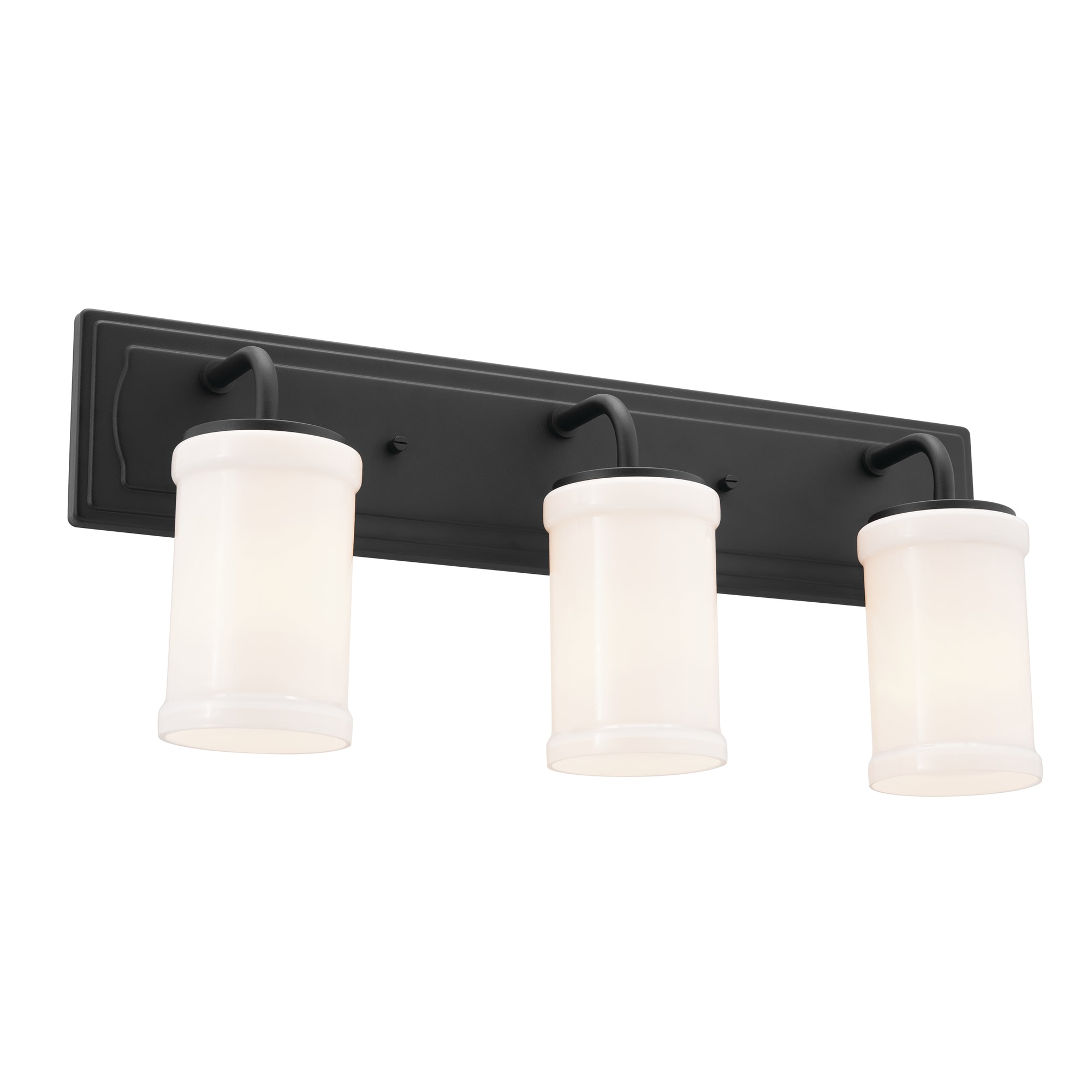 Kichler 55131BKT Vetivene 24-in 3 -Light Black Farmhouse Vanity light
