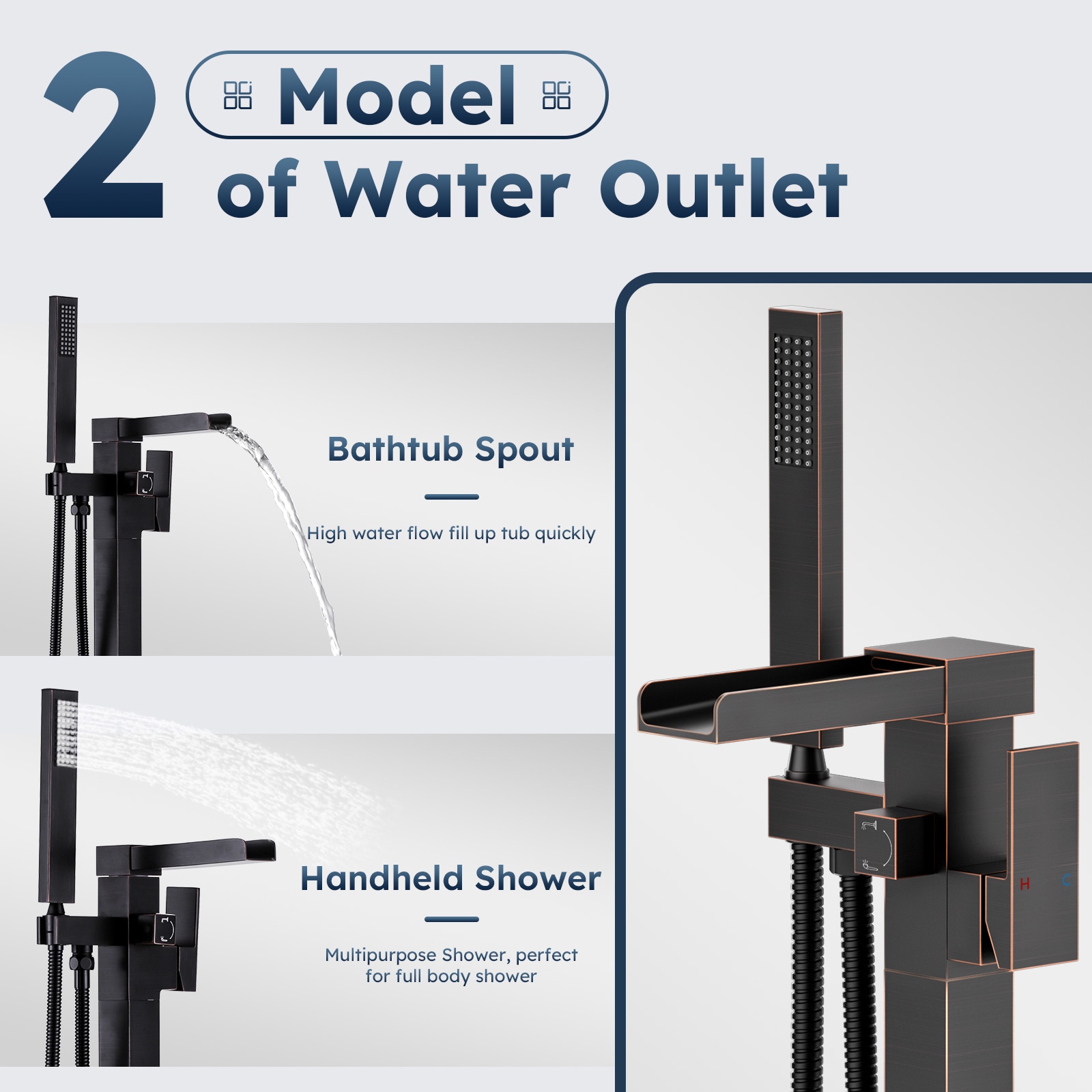 WOWOW 3080500RB-LW Roman-Tub-Faucets - View #3