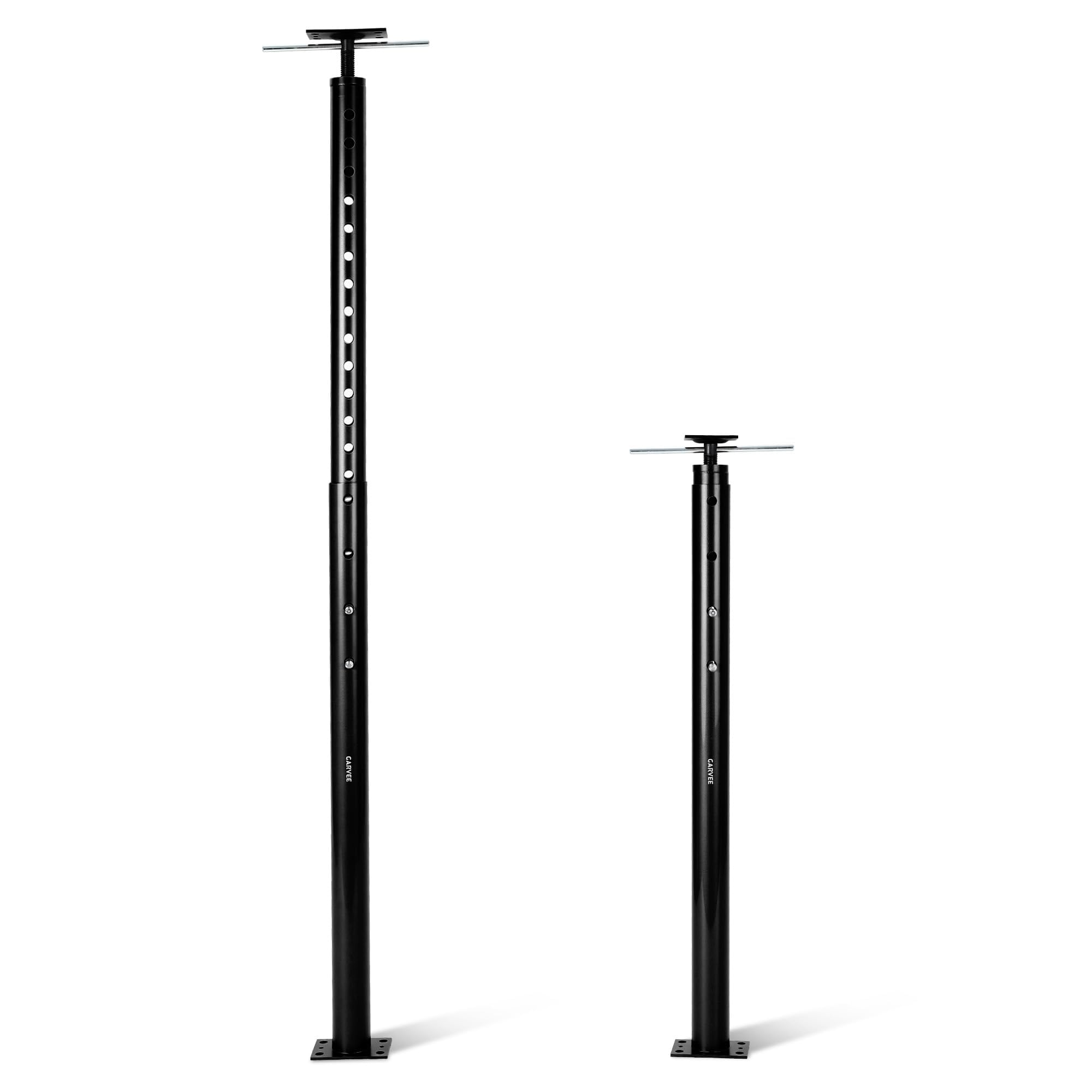 DEXSO Adjustable Carbon Steel House Jack Posts 18000 LBS 53-93 Inch 2 Pack Black