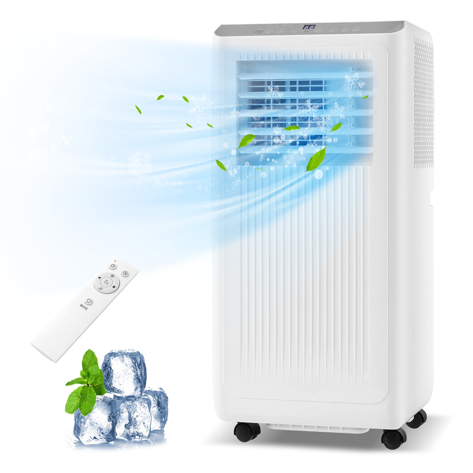 SUGIFT 10000-BTU 3-in-1 Cooling Fan Dehumidifier 120-Degree Swing Up To 350-sq ft Portable Air Conditioner