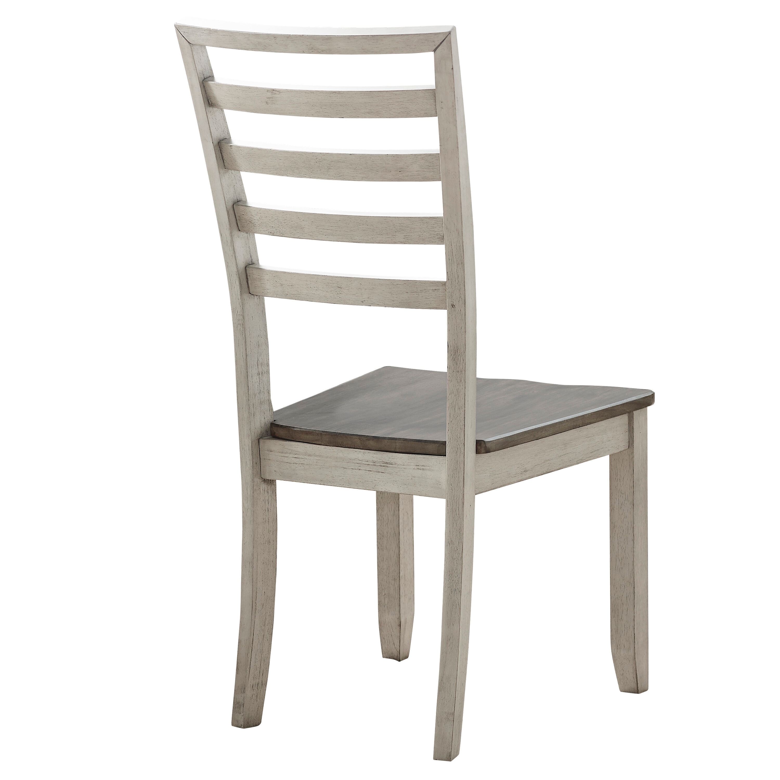 Smoky Honey Gray Ladderback Wood Side Chair Set