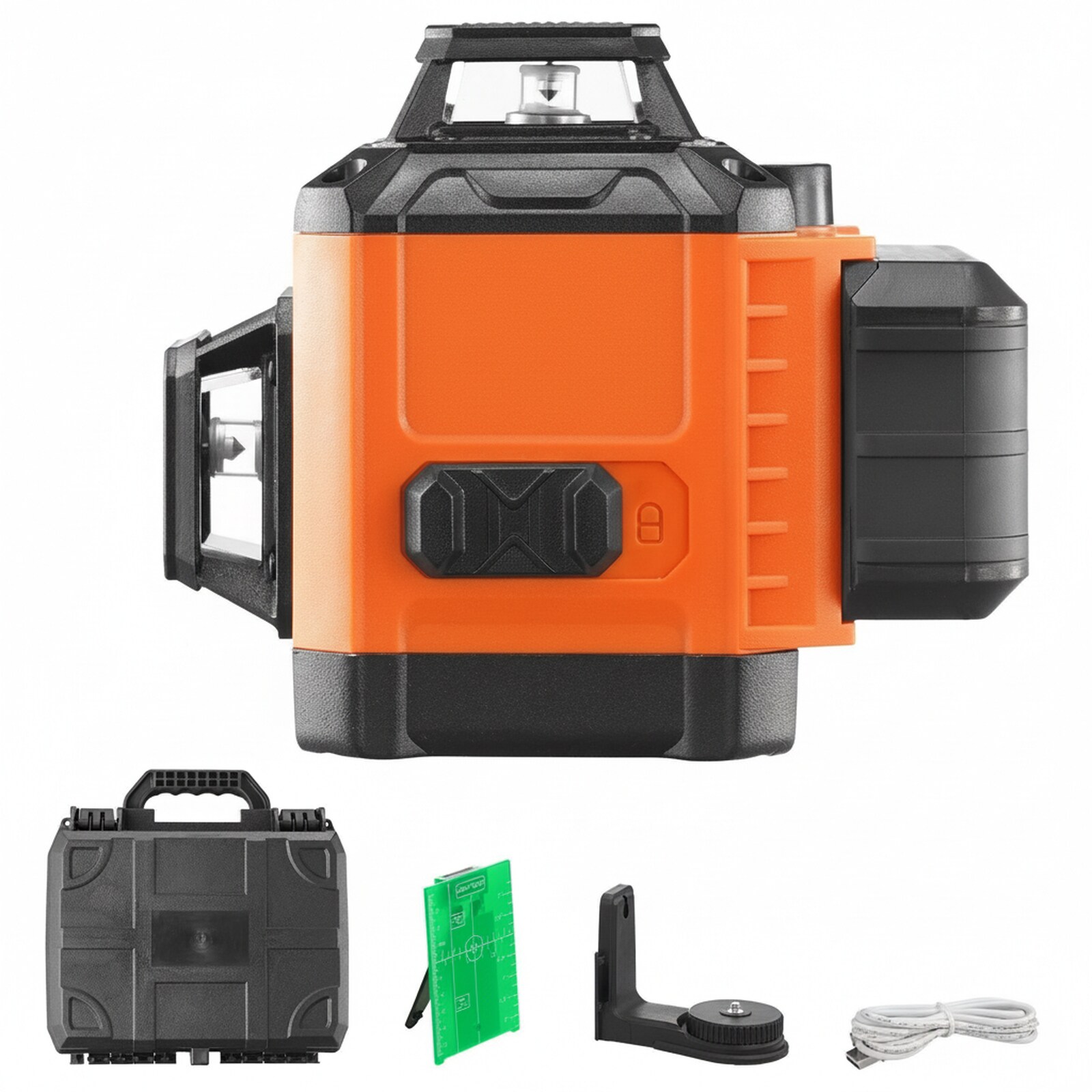 GIVIMO 100-ft Green 3 x 360 Cross Line Self-Leveling Line Laser Level ...
