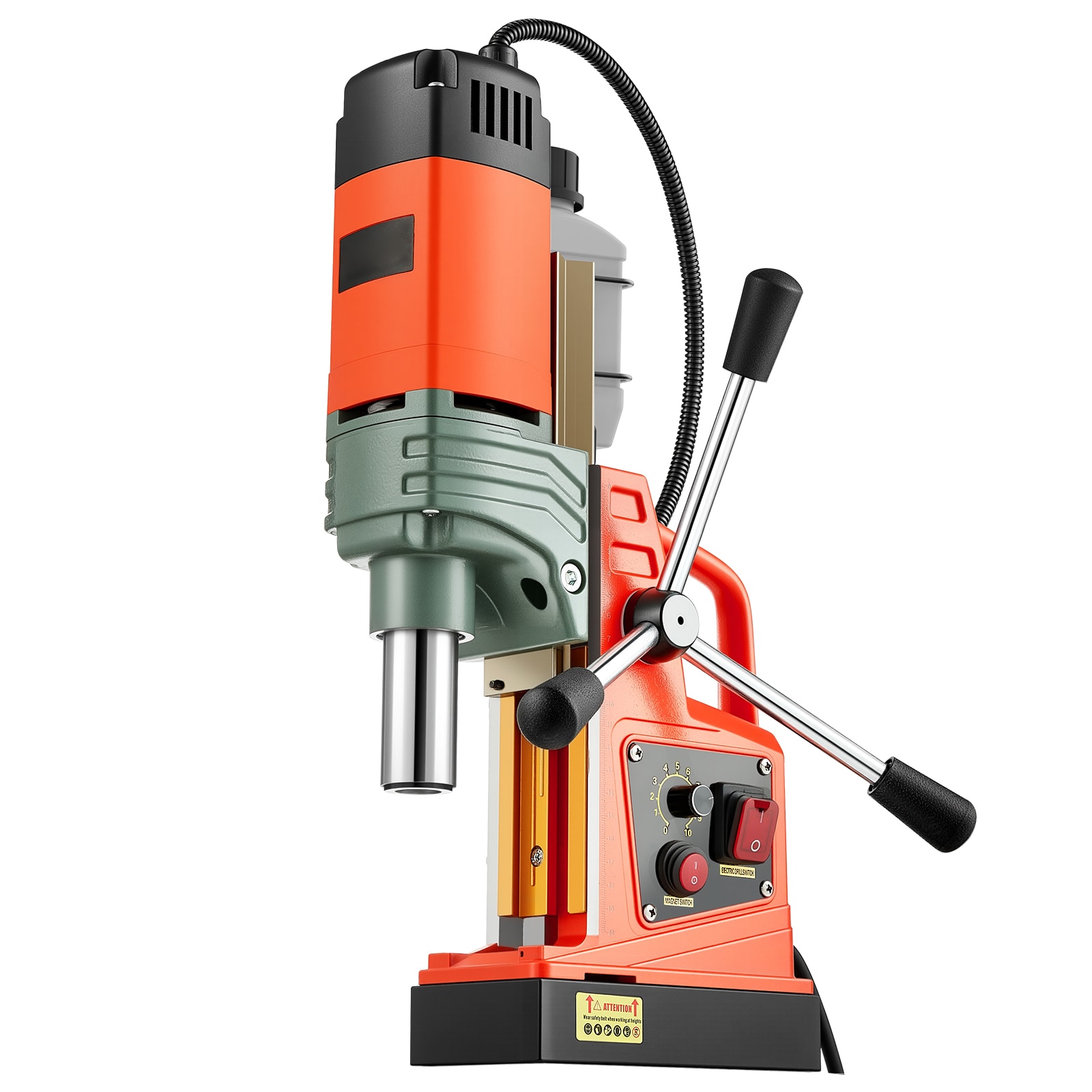 VEVOR Magnetic Drill Press 1400 W 2 in Boring Diameter 2810 lbf Power Portable Mag Drill Press 0–800 RPM Adjustable Speed with Weldon Shank for Metal Surface Industrial and Home Improvement #SCCLZJPCSDJ508309V1