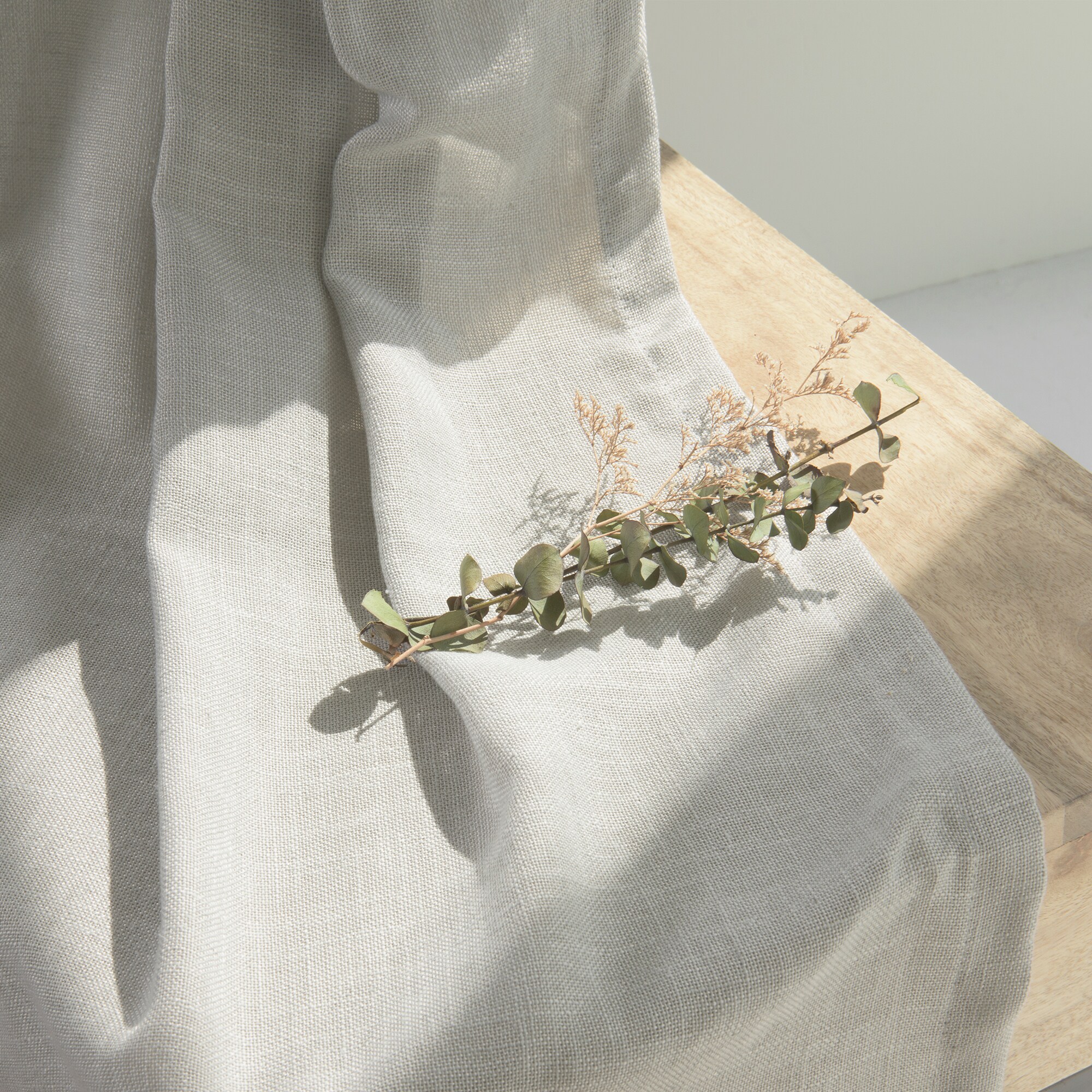Best Home Fashion JC-GR-FAUXLIN-96-GR curtains - View #2