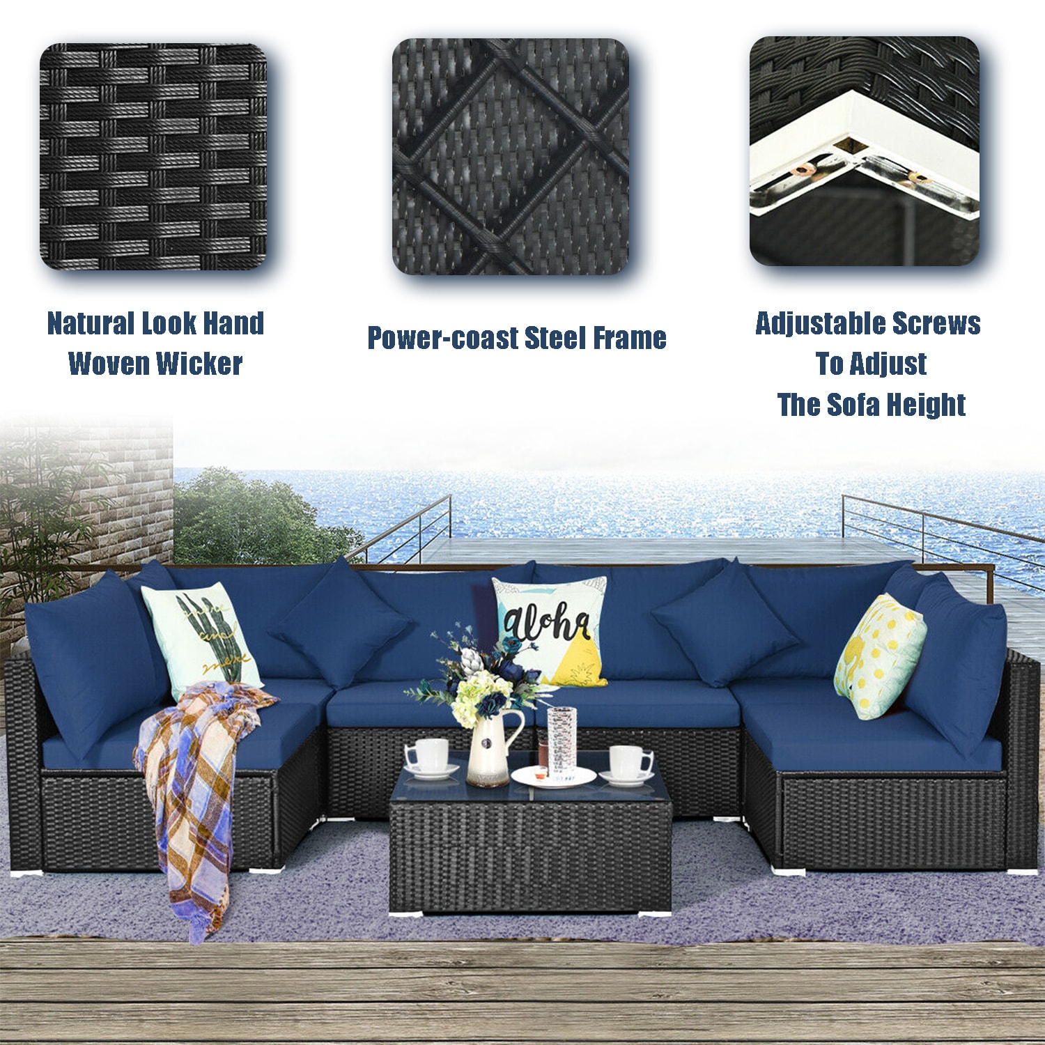 Forclover CBE-7PS0014NY Patio-Conversation-Sets - View #5