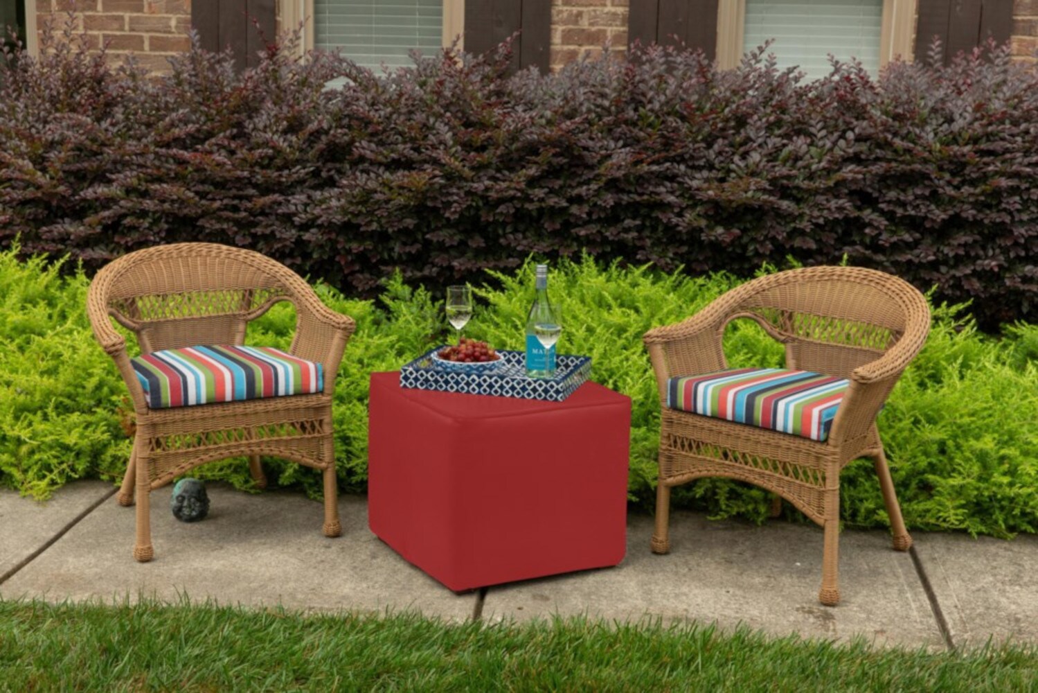 Carousel Confetti Multicolor Sunbrella Outdoor Wicker Chair Cushion