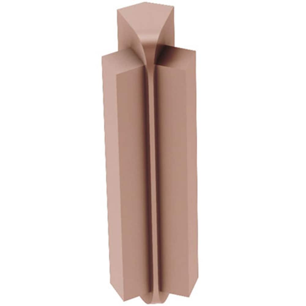 Schluter Systems I135RS80AK57 Rondec-Step 0.313-in W x 2.563-in L Satin copper anodized aluminum Aluminum Inside corner Tile Edge Trim
