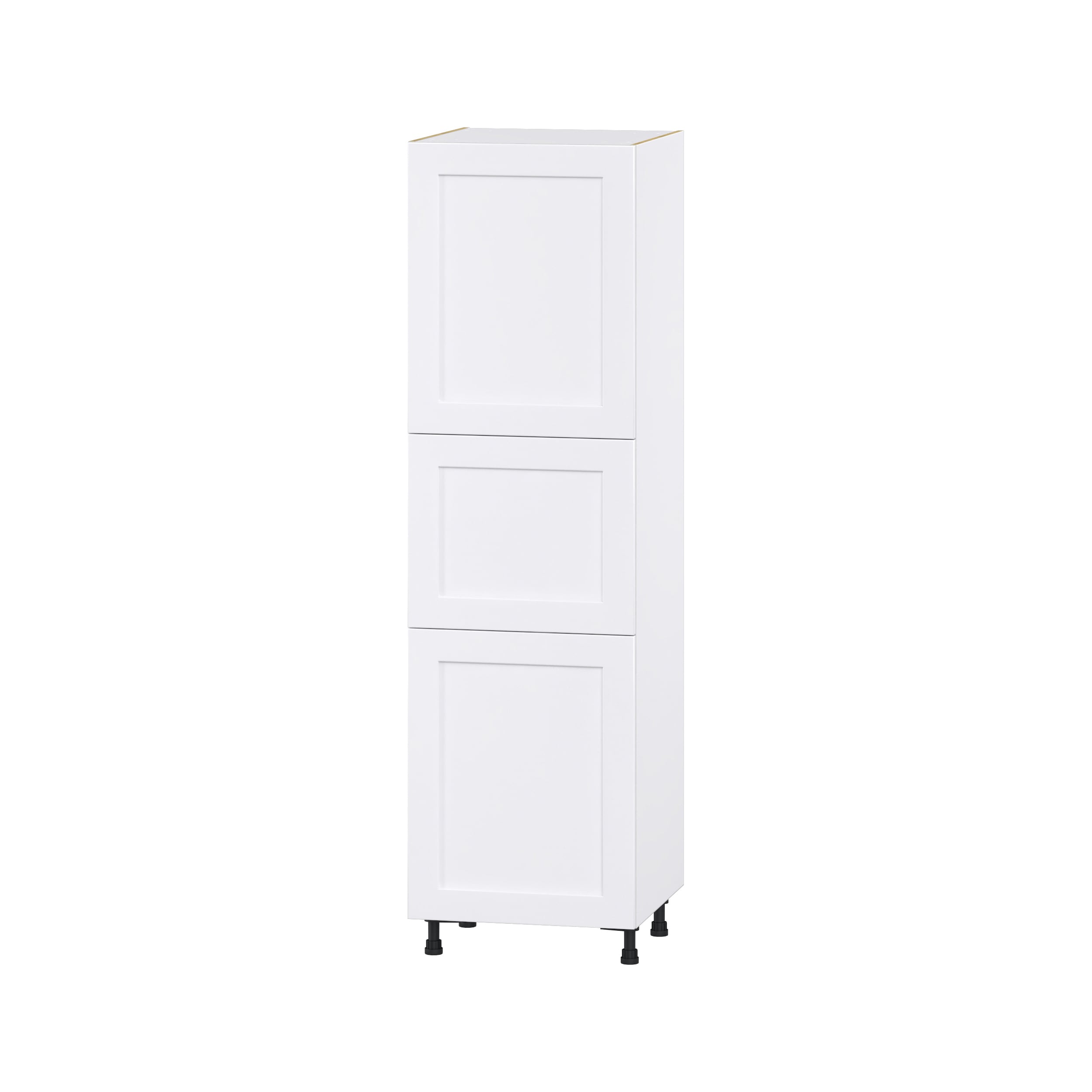 Hugo&Borg Jolie 24-in W x 84.5-in H x 24-in D Warm White Pantry Fully Assembled Cabinet (Flat Panel Shaker Door Style)