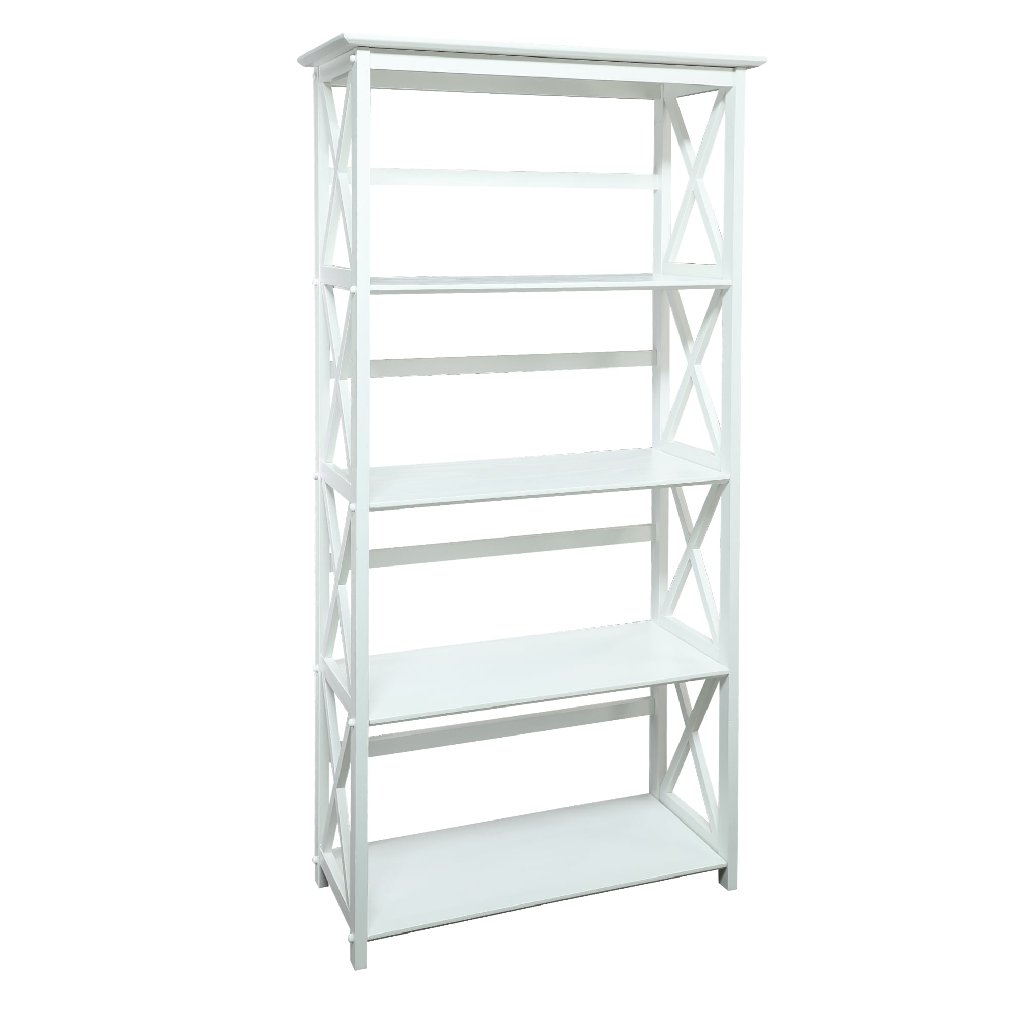 Montego Solid Wood Kids 5-Shelf White Bookcase