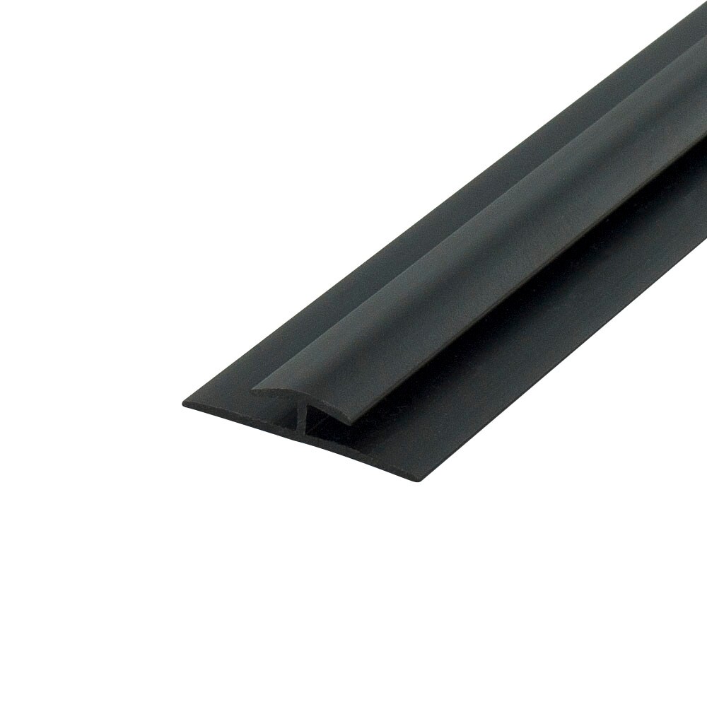Outwater 3P1.27.01607 H Channel Fits Material 1/8-in Thick Black Styrene Divider Moulding with Adhesive 46-in Length (Pack of 2)