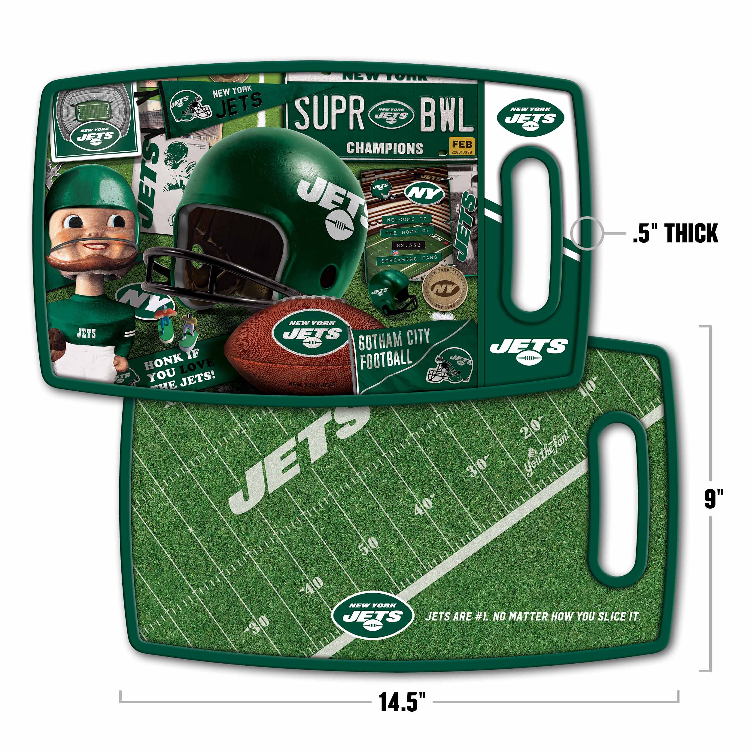 Officially Licensed NFL New York Jets Logo Series Cutting Board