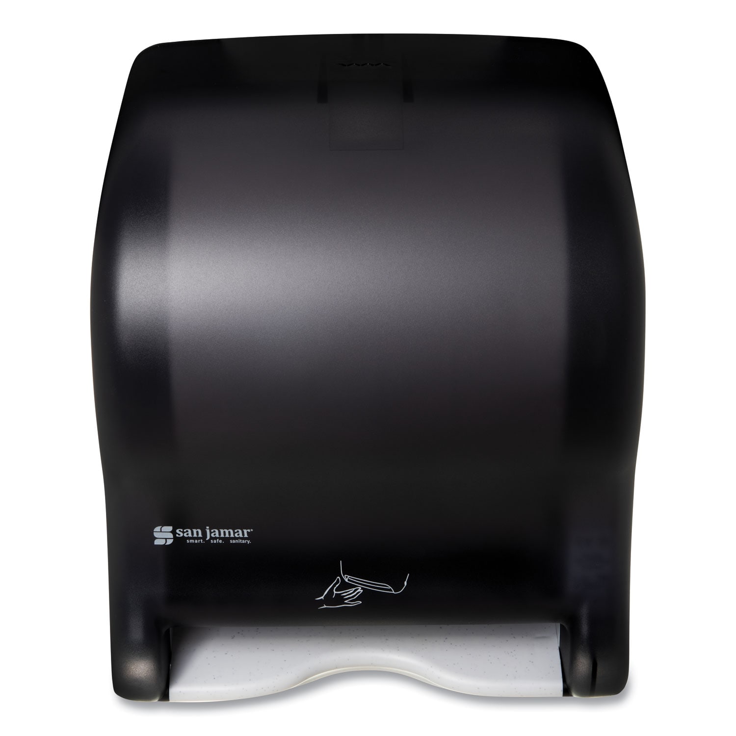 San Jamar Smart Essence Electronic Roll Towel Dispenser 11.88 X 9.1 X 14.4 Black