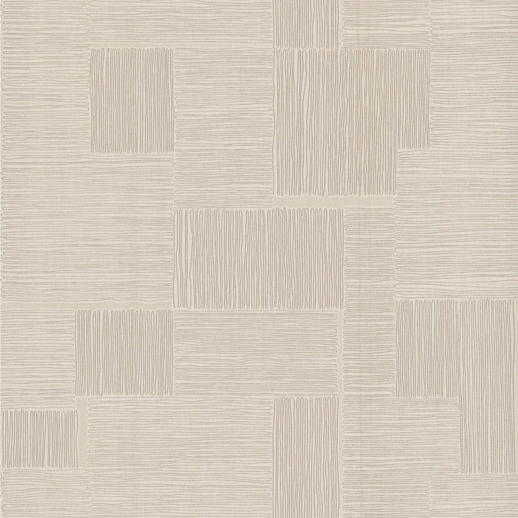 York Wallcoverings OI0702 New Origins 57.1-Sq. Feet Beige Vinyl Geometric Unpasted Wallpaper