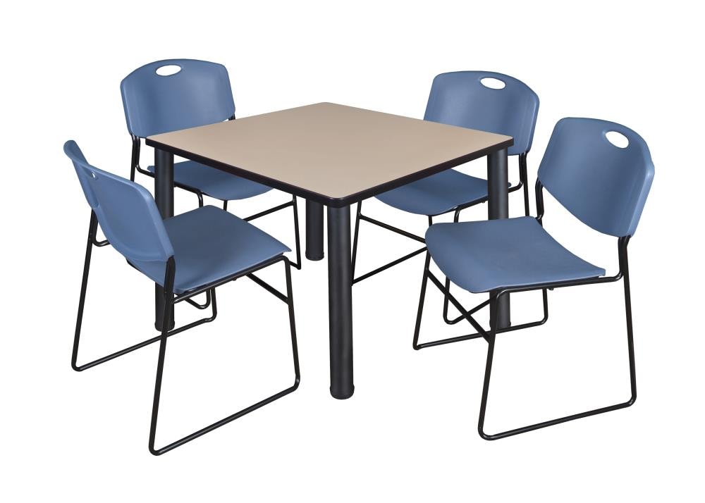 Regency TB3636BEBPBK44BE Breakroom Off-white 4-Person Training Table (36-in W x 29-in H)