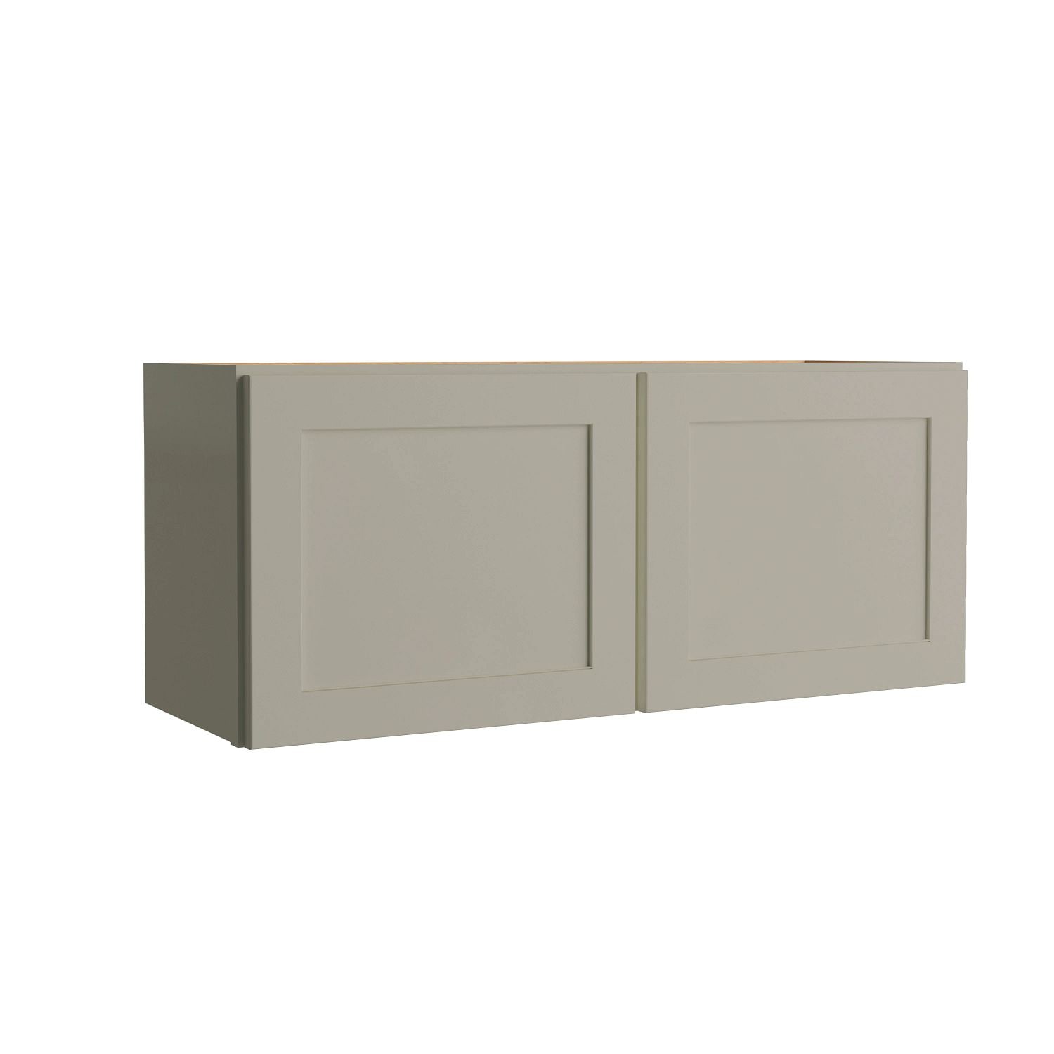 Project Source W3615BG Burlington 36-in W x 15-in H x 12-in D Gray Wall Fully assembled Cabinet (Recessed Panel Shaker)