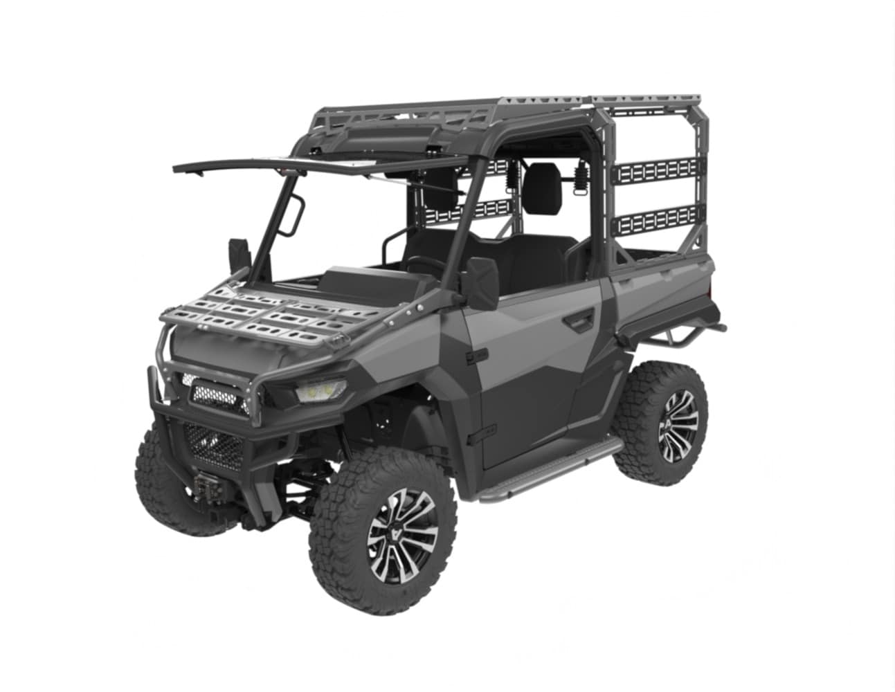 Axis AXIS550HNT-GRY X550 Hunting Spv- Gray, Tip-out Windshield, Front Rack, Roof Rack, Cargo Rack, Step Rails