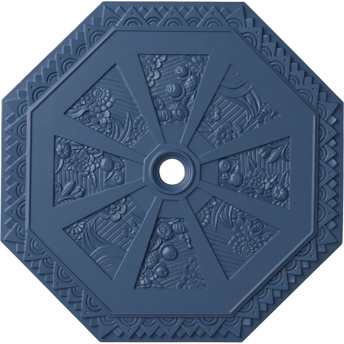 Ekena Millwork CM30SPAMF Spring Octagonal 29.125-in W x 29.125-in L Painted Americana Polyurethane Whole Ceiling Medallion