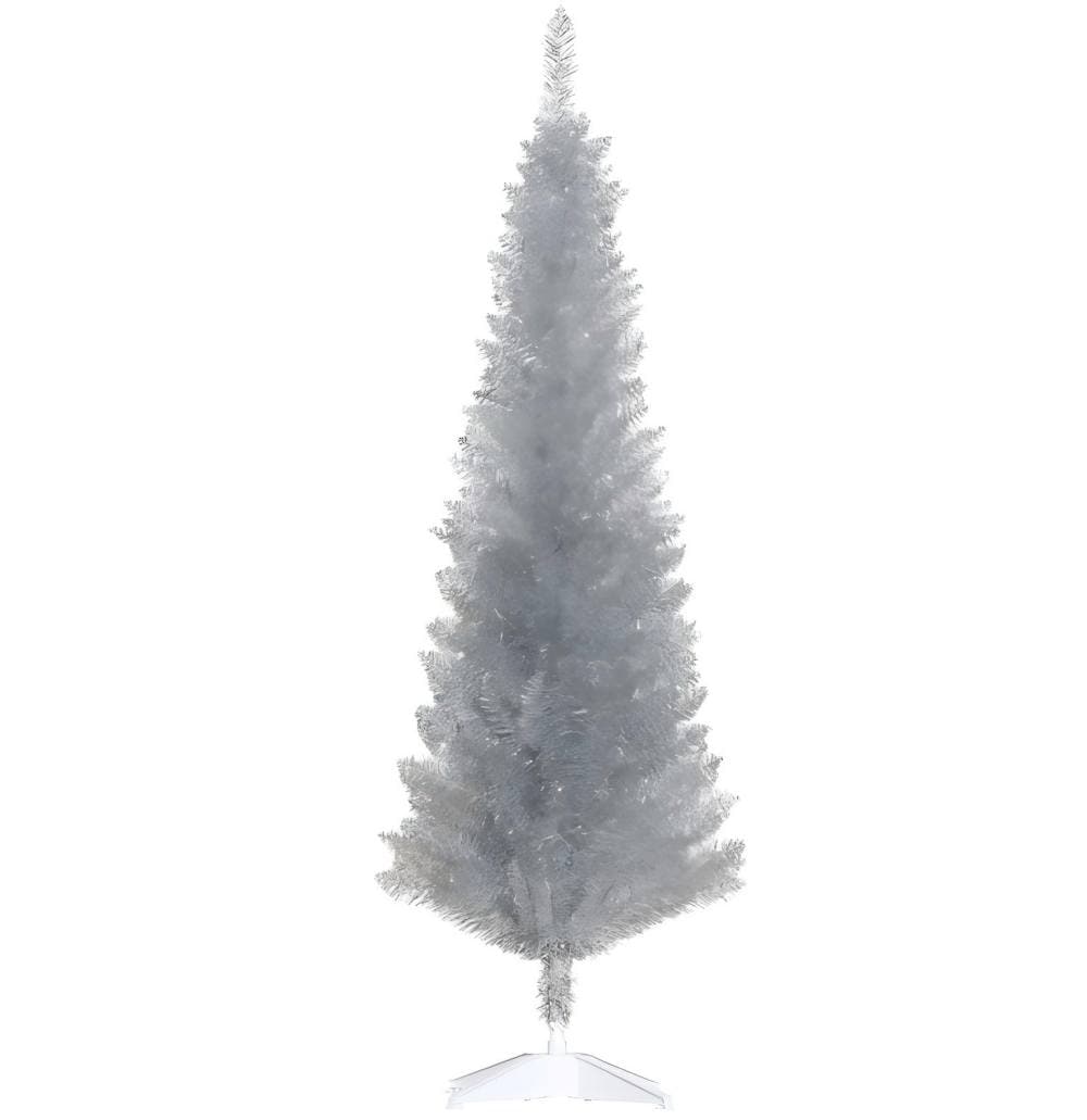 AAZJ - Artificial Christmas Trees 5-ft Pine Pencil Silver Artificial Christmas Tree