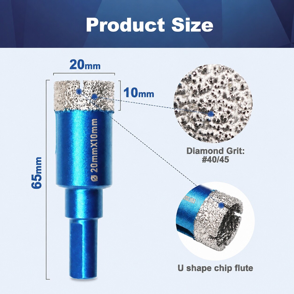 SenQWFa LDC0810Q095 Diamond-Core-Drill-Bits - View #2