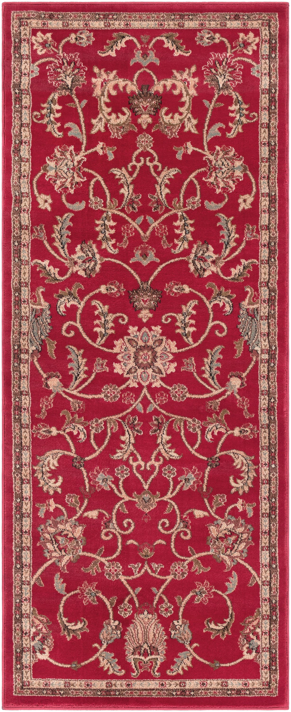 Surya RLY5024-38 Riley 3 x 8 (ft) Polypropylene Brick Rectangular Indoor Border Oriental Runner rug