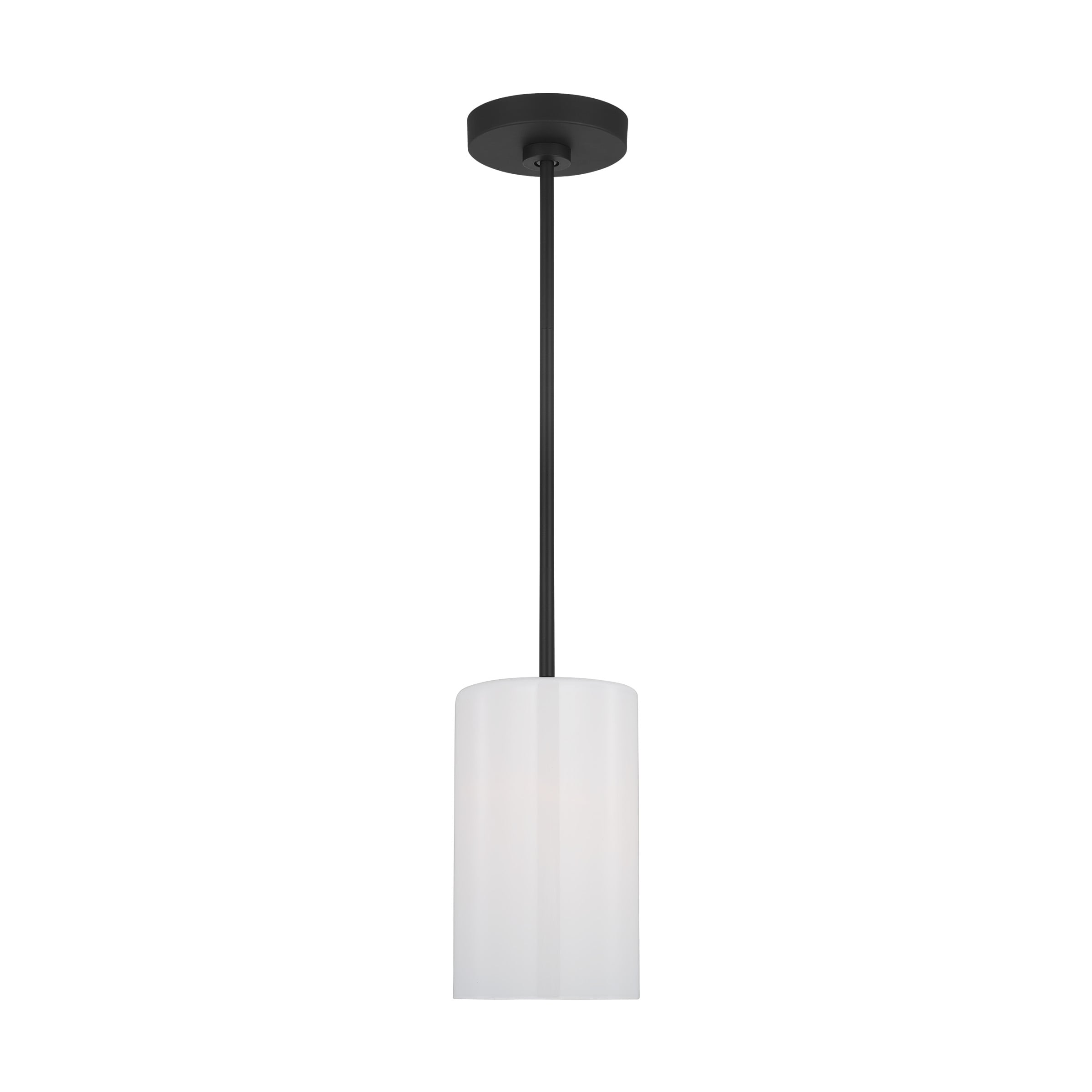 Generation Lighting GLP1001MBK Rhett Midnight Black Modern/contemporary Clear glass Geometric Mini Hanging Pendant light
