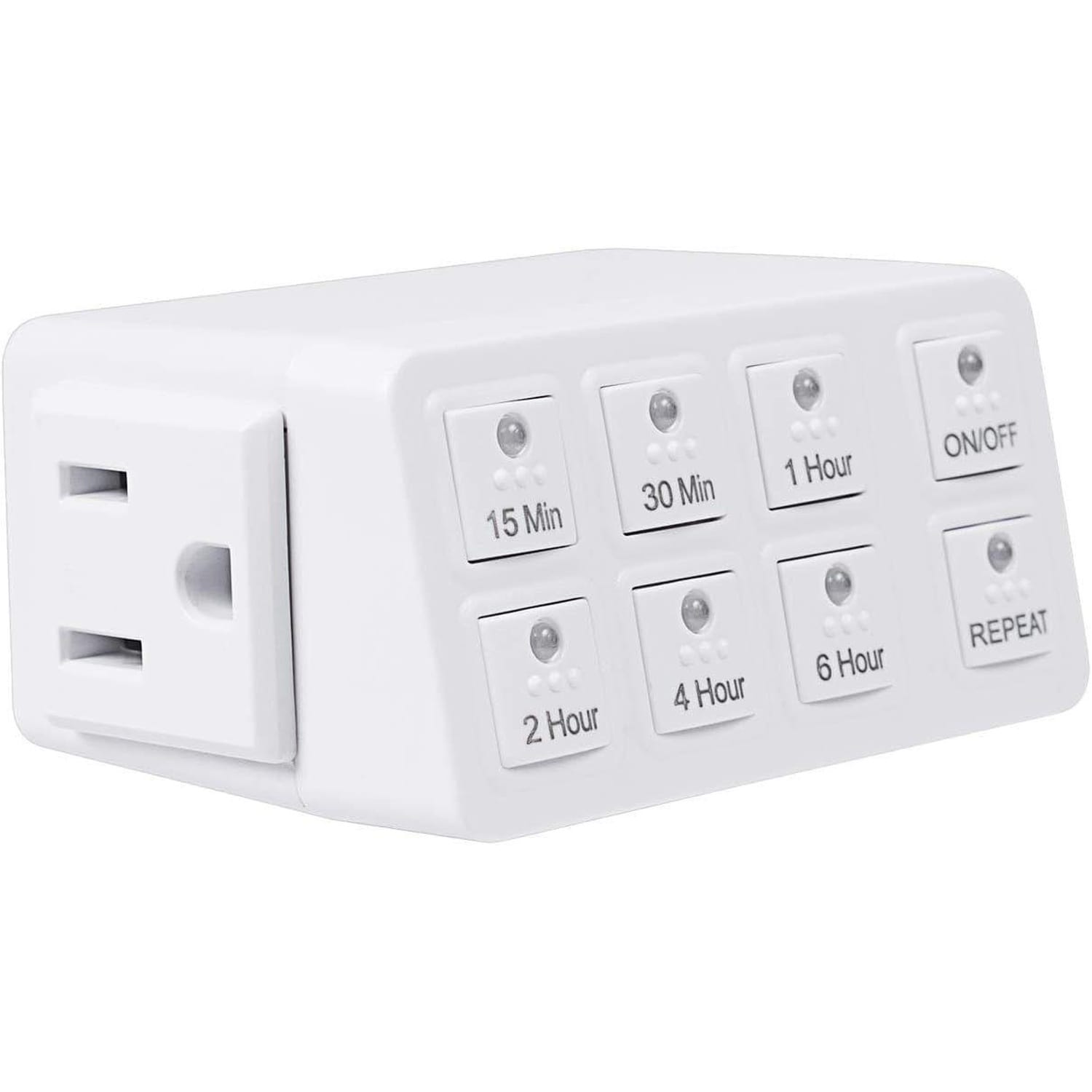 BN-LINK BN LINK Indoor Countdown Timer with Repeat Function Heavy Duty Accurate Compact Size for Charger Vacation Security 3 Prong Grounded Outlet 15A 1875W 1 2 HP ETL Listed