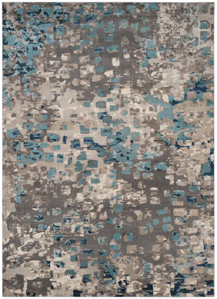 Safavieh MNC225E-1115 Monaco Gogh 11 x 15 (ft) Loomed Polypropylene Gray/Light Blue Rectangular Indoor Abstract Bohemian/Eclectic Area rug