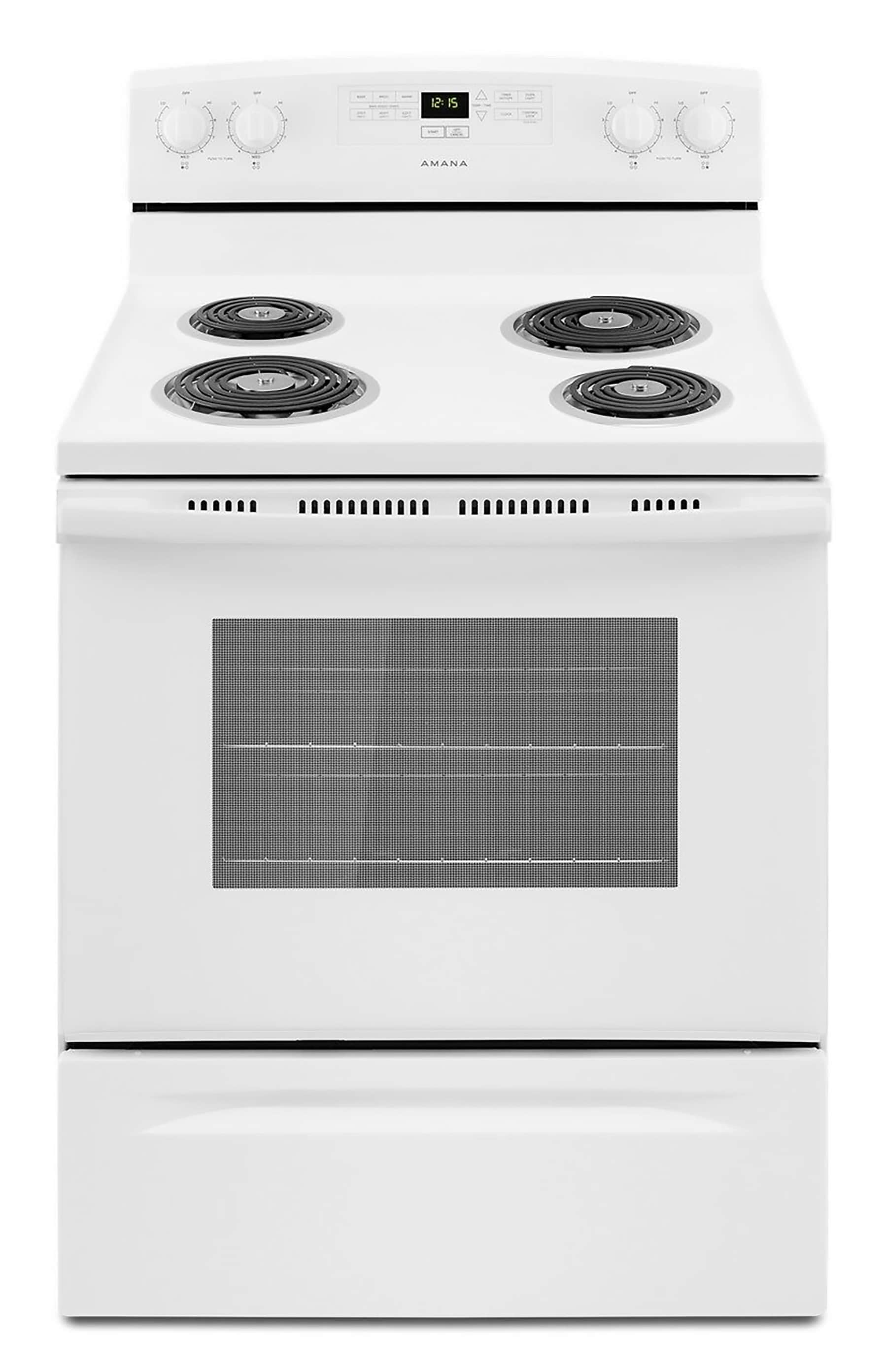 GE 30-in 4 Burners 5-cu ft Freestanding Electric Range (Stainless