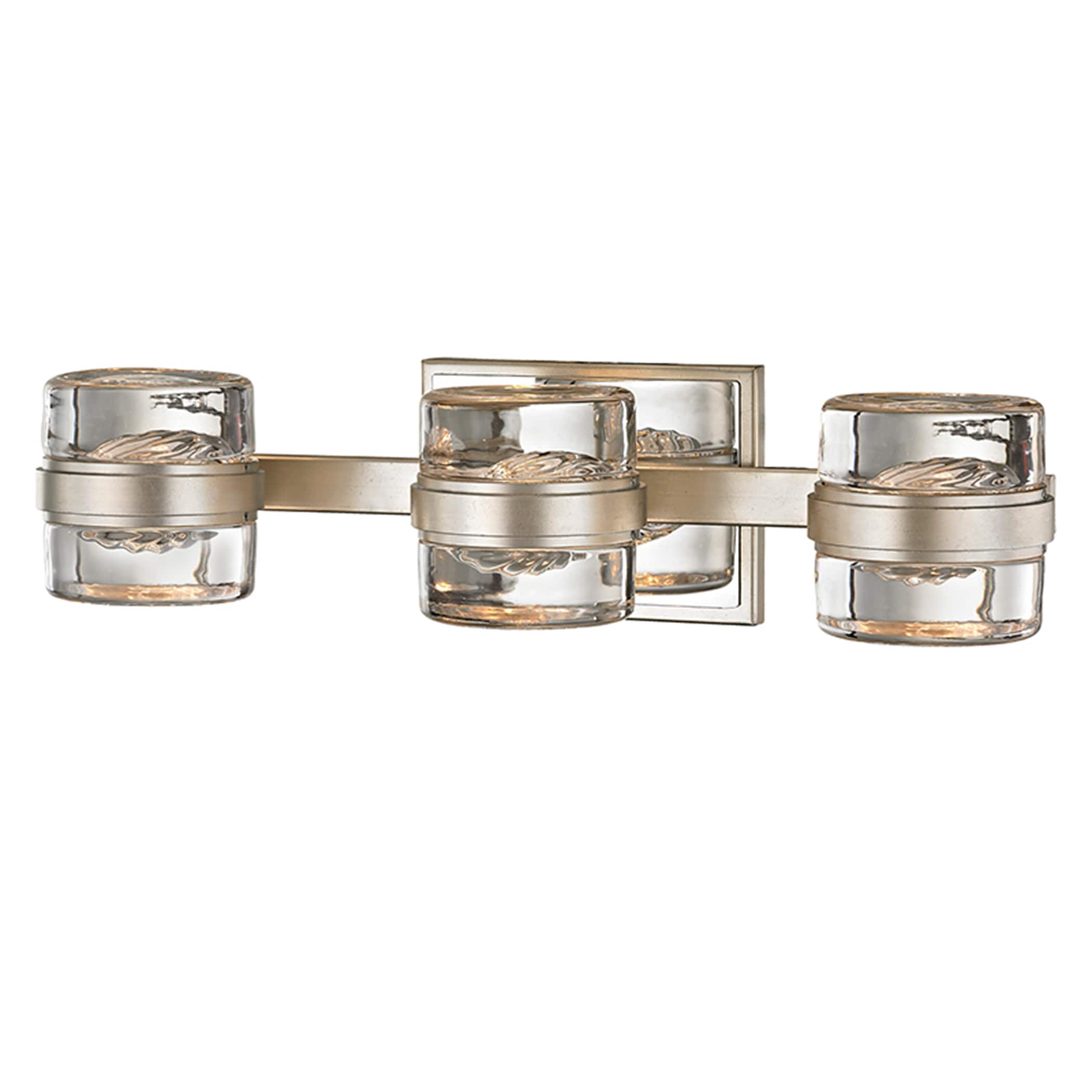 Troy Lighting B5693 Splash 18.25-in 3-Light Silver Leaf, Polished Chrome Accents LED Modern/Contemporary Vanity Light