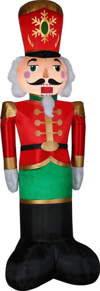 Gemmy 8-ft Lighted Nutcracker Christmas Inflatable at Lowes.com