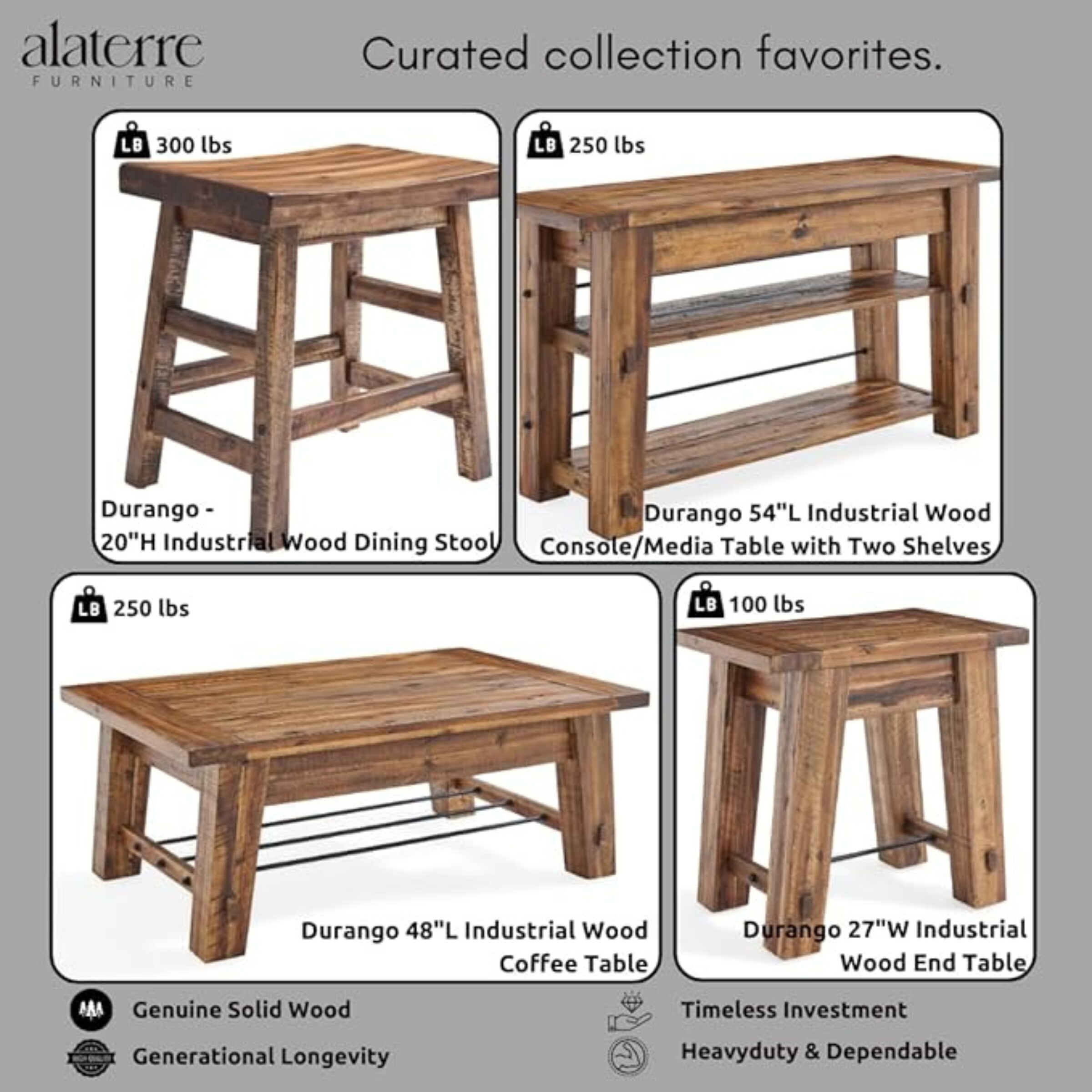 Alaterre Furniture ANDU0474 bench - View #8