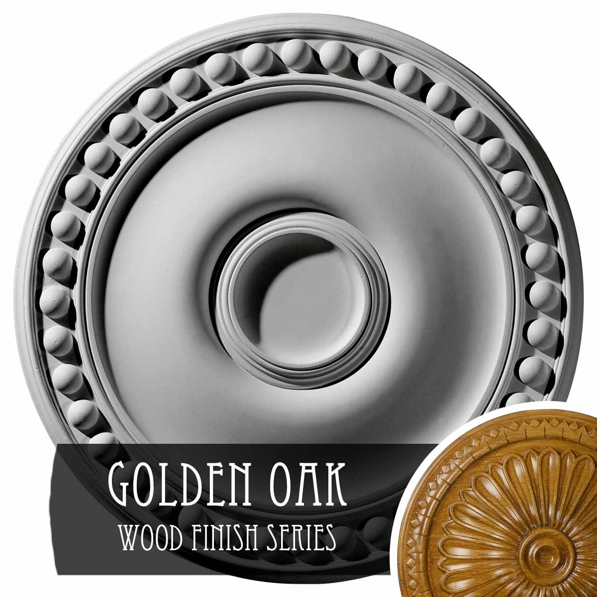 Ekena Millwork CM19FOGOS Foster 19.125-in W x 19.125-in L Golden Oak Polyurethane Ceiling Medallion