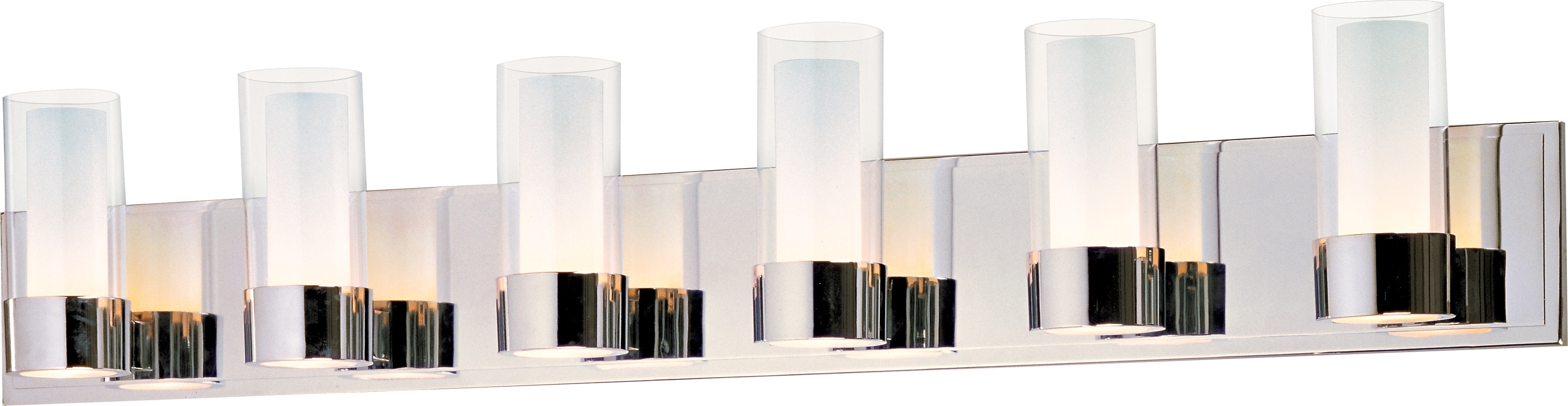 Maxim Lighting 23076CLFTPC Silo 40-in 6 -Light Polished Chrome Modern/contemporary Vanity light